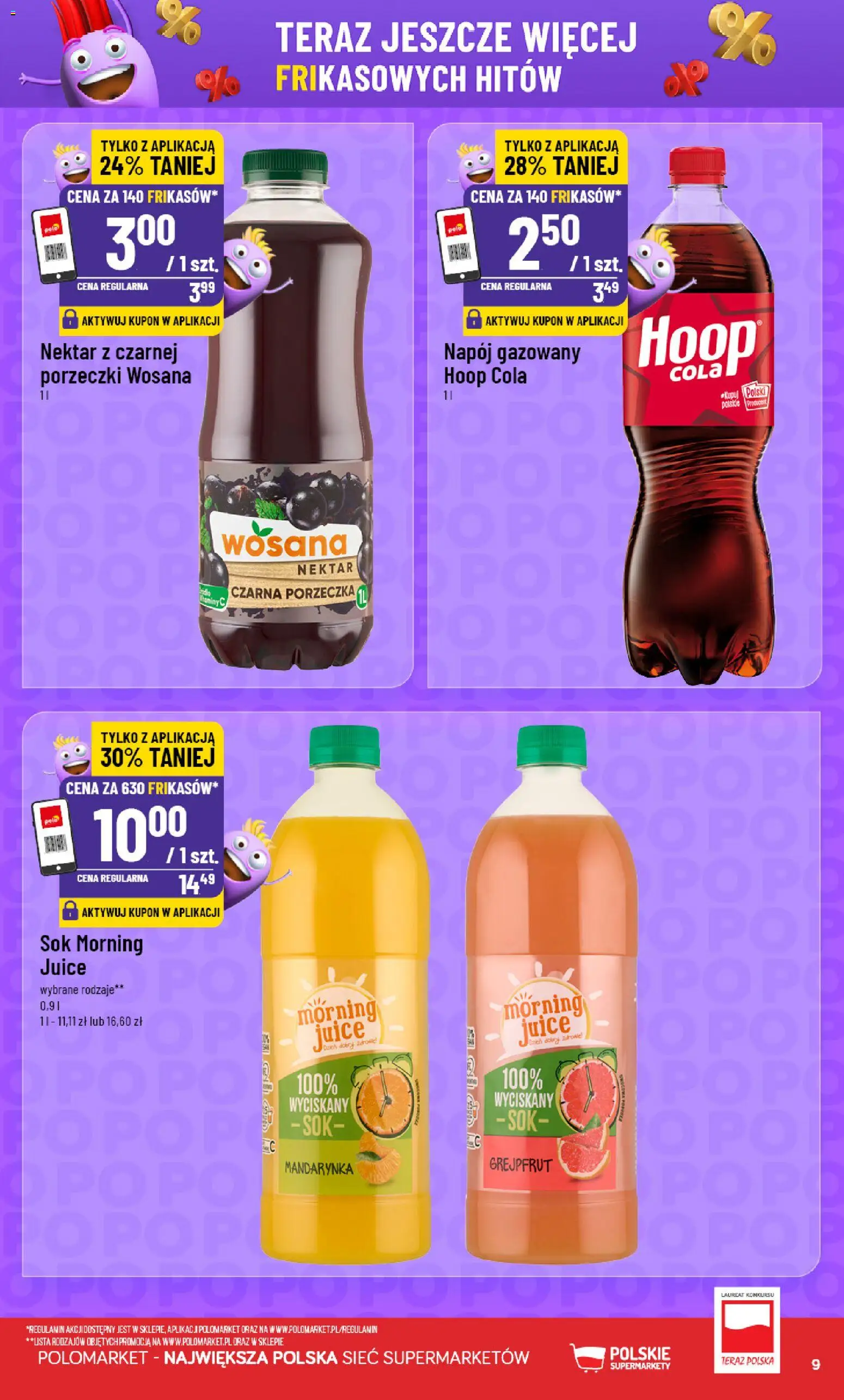 POLOmarket gazetka - Frikasowe Hity od 02.09.2026 | Strona: 9 | Produkty: Porzeczka, Sok, Grejpfrut