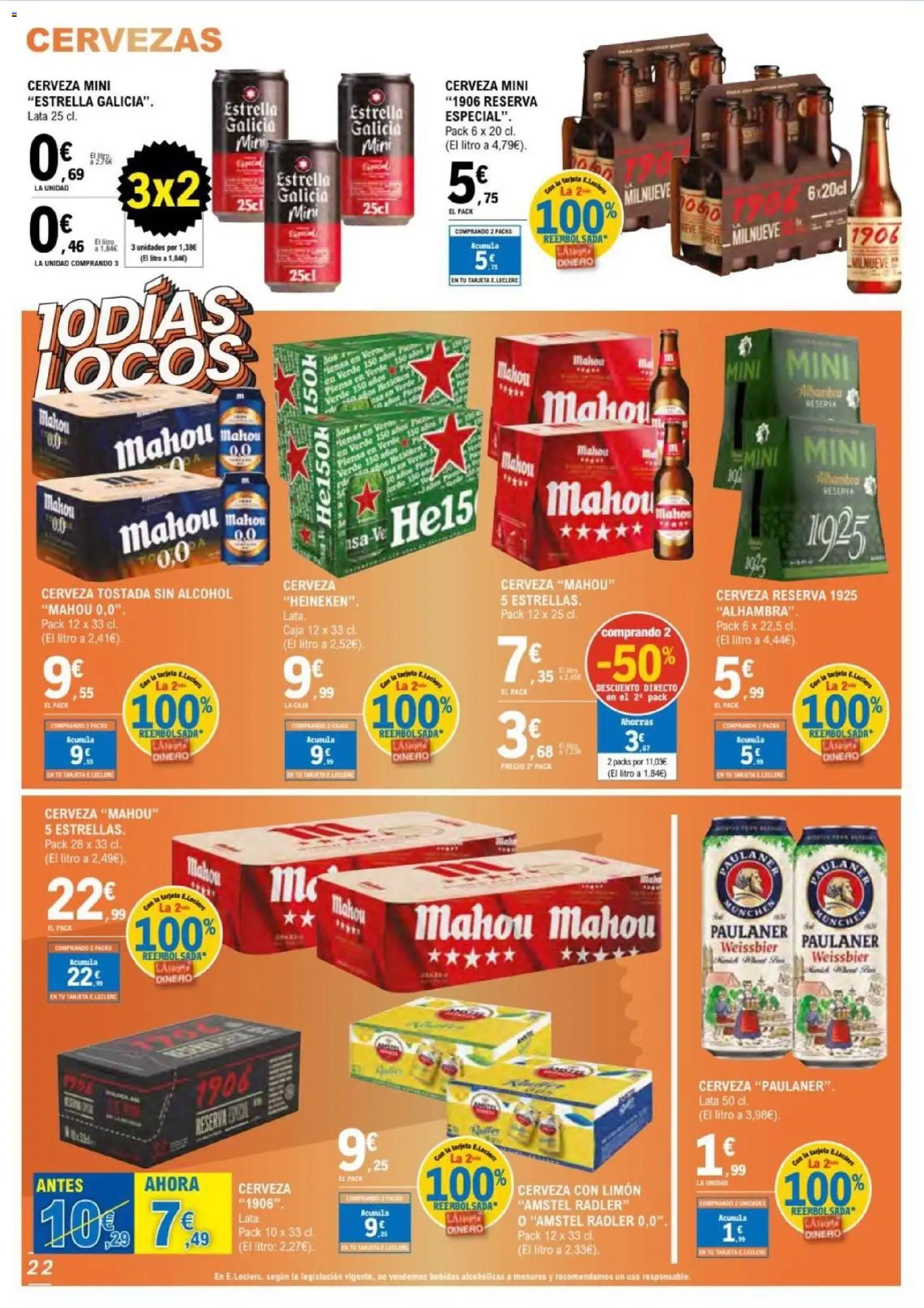 E.Leclerc folleto Salamanca │ válido desde el 17.06.2026 | Página: 22 | Productos: Cerveza, Caja
