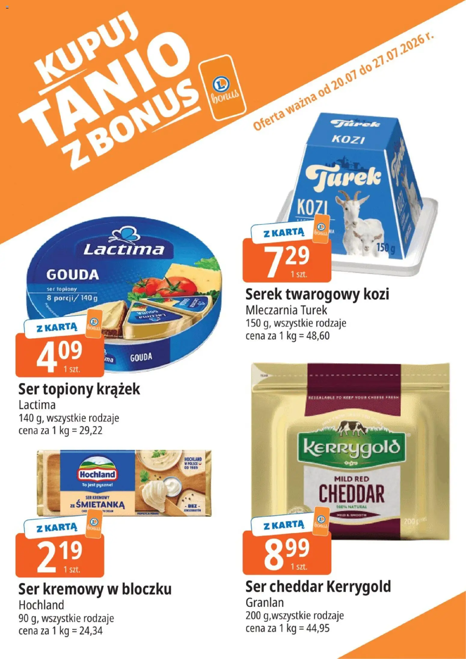 E.Leclerc gazetka - Kupony dodatkowe od 20.07.2026 | Strona: 14 | Produkty: Ser topiony, Serek, Ser, Ser cheddar