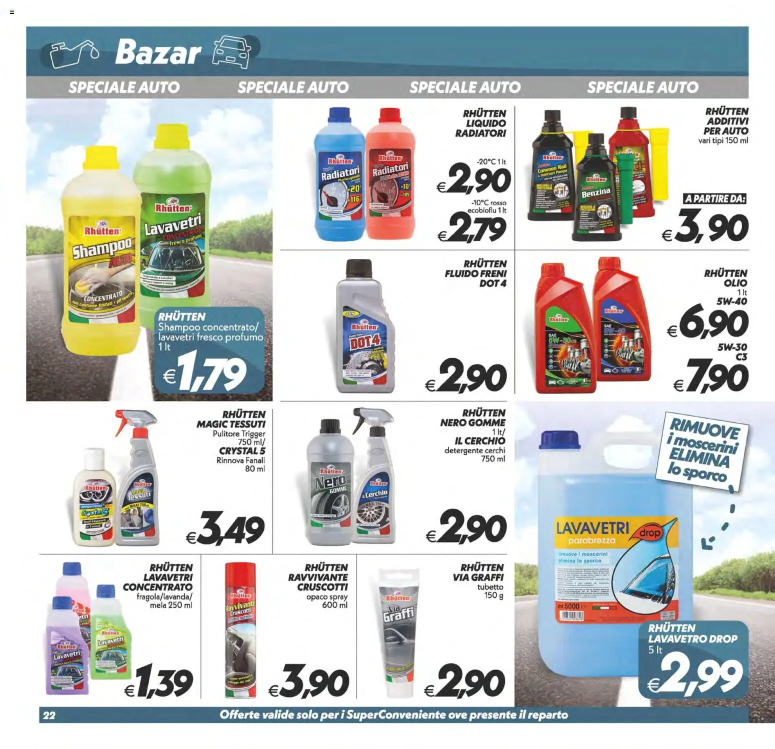 Volantino SuperConveniente del 22/09/2026 | Pagina: 22 | Prodotti: Shampoo, Detergente, Lavavetri, Profumo