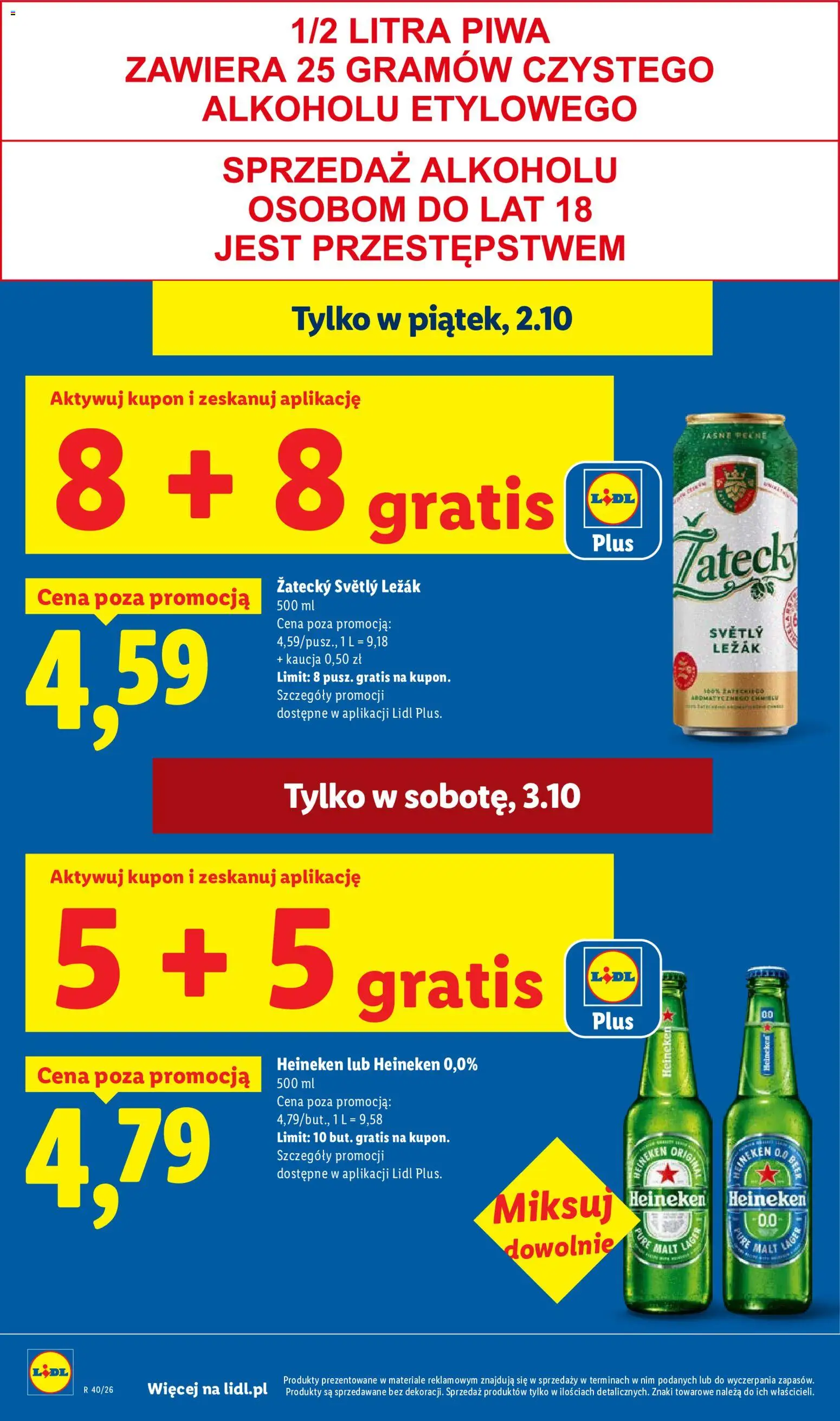 Lidl Polsko leták od 01.10.2026 | Strana: 20 | Produkty: Heineken