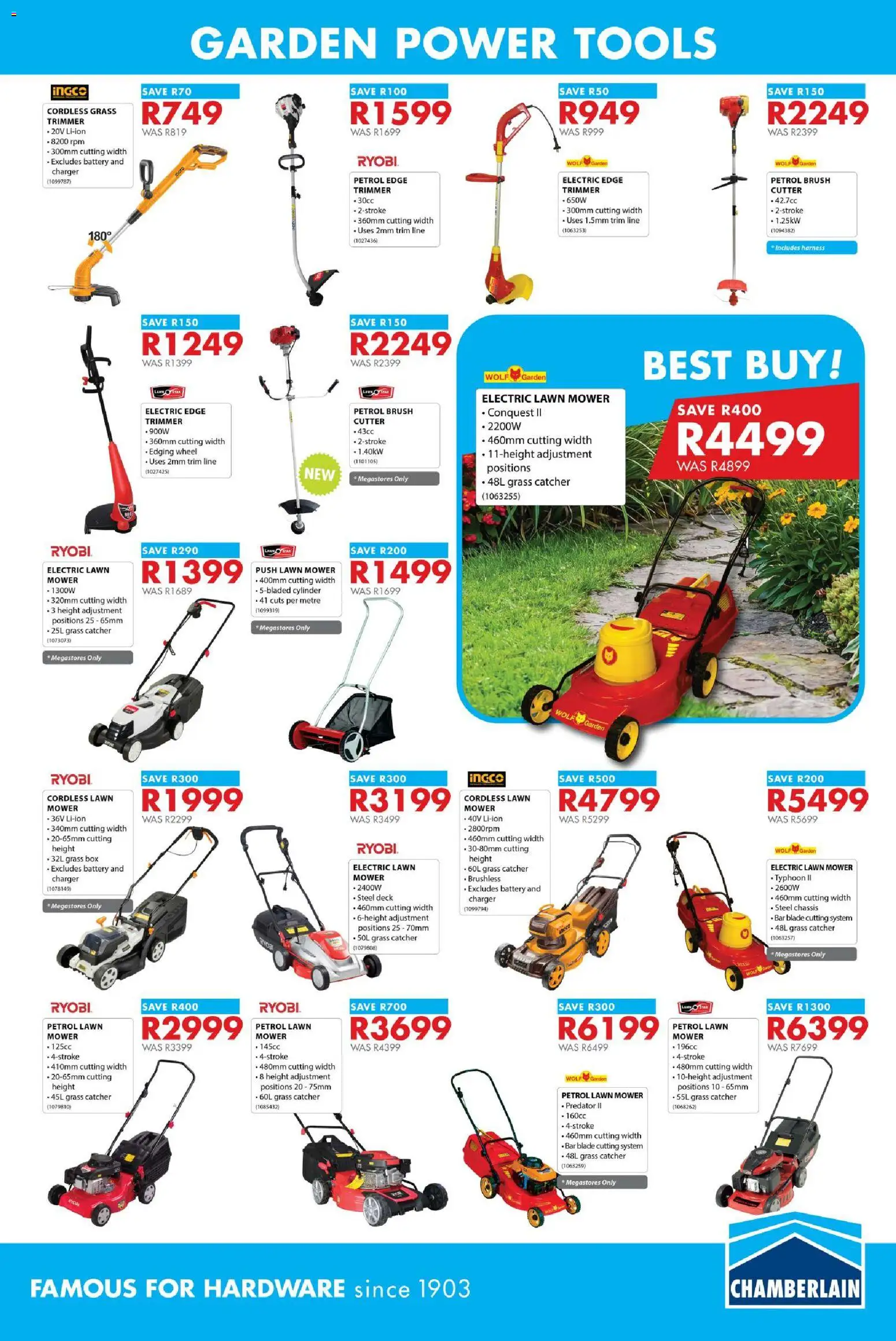 New Chamberlain catalogue – valid from 13/08/2026 | Page: 11 | Products: Cutter, Box, Battery, Charger