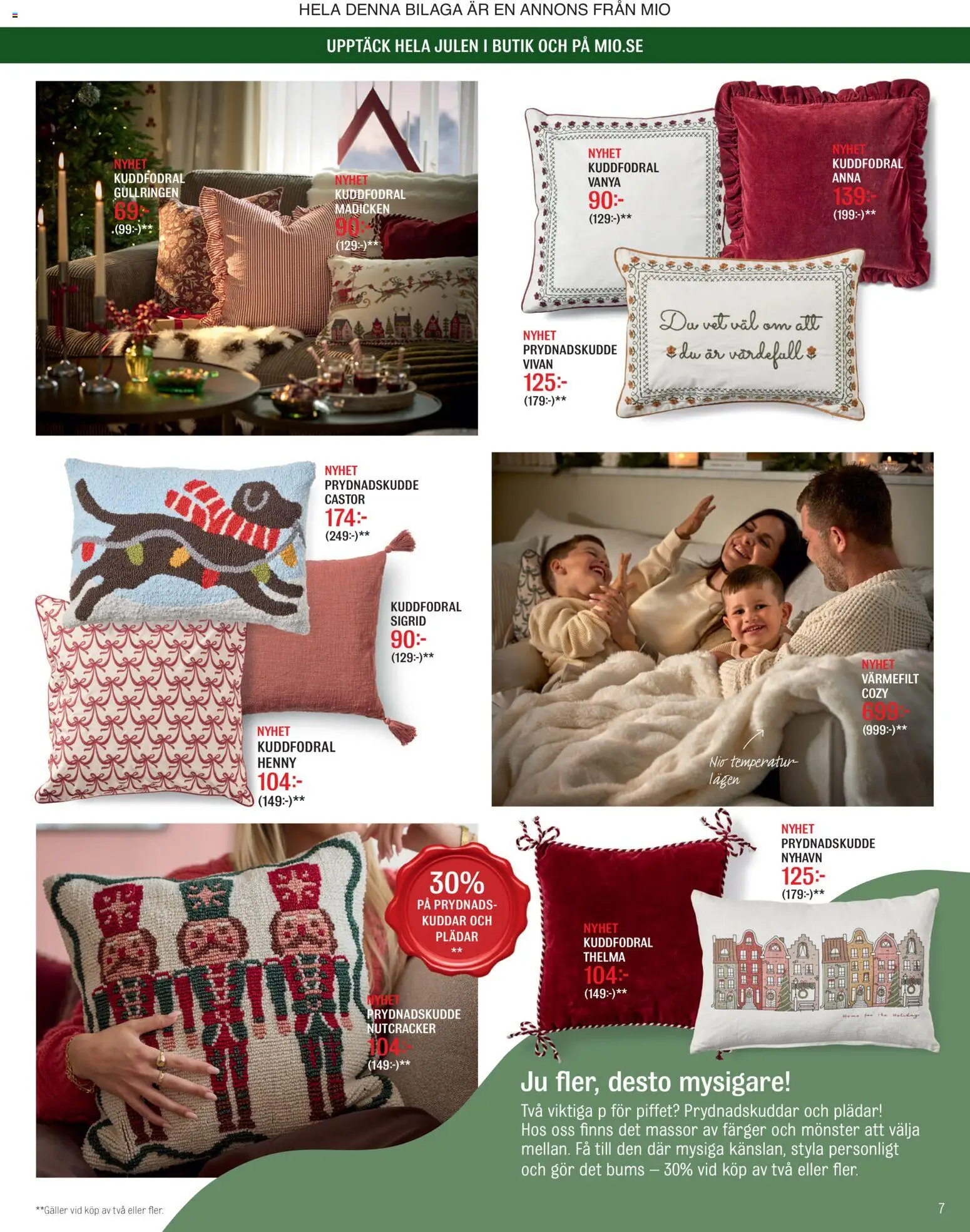 Mio reklamblad aktuell från 20/10/2026 | Sida: 7 | Produkter: Värmefilt, Prydnadskudde, Galler