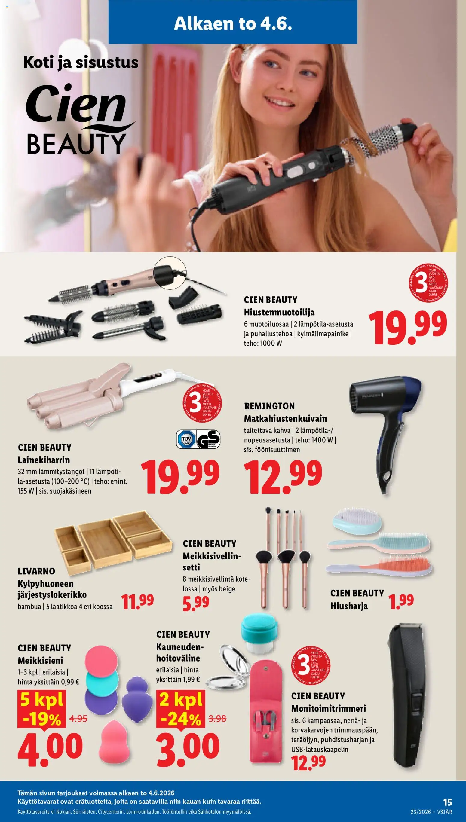 Lidl tarjoukset - Helsinki – voimassa 04.06.2026 alkaen | Sivu: 19 | Tuotteet: Hiusharja