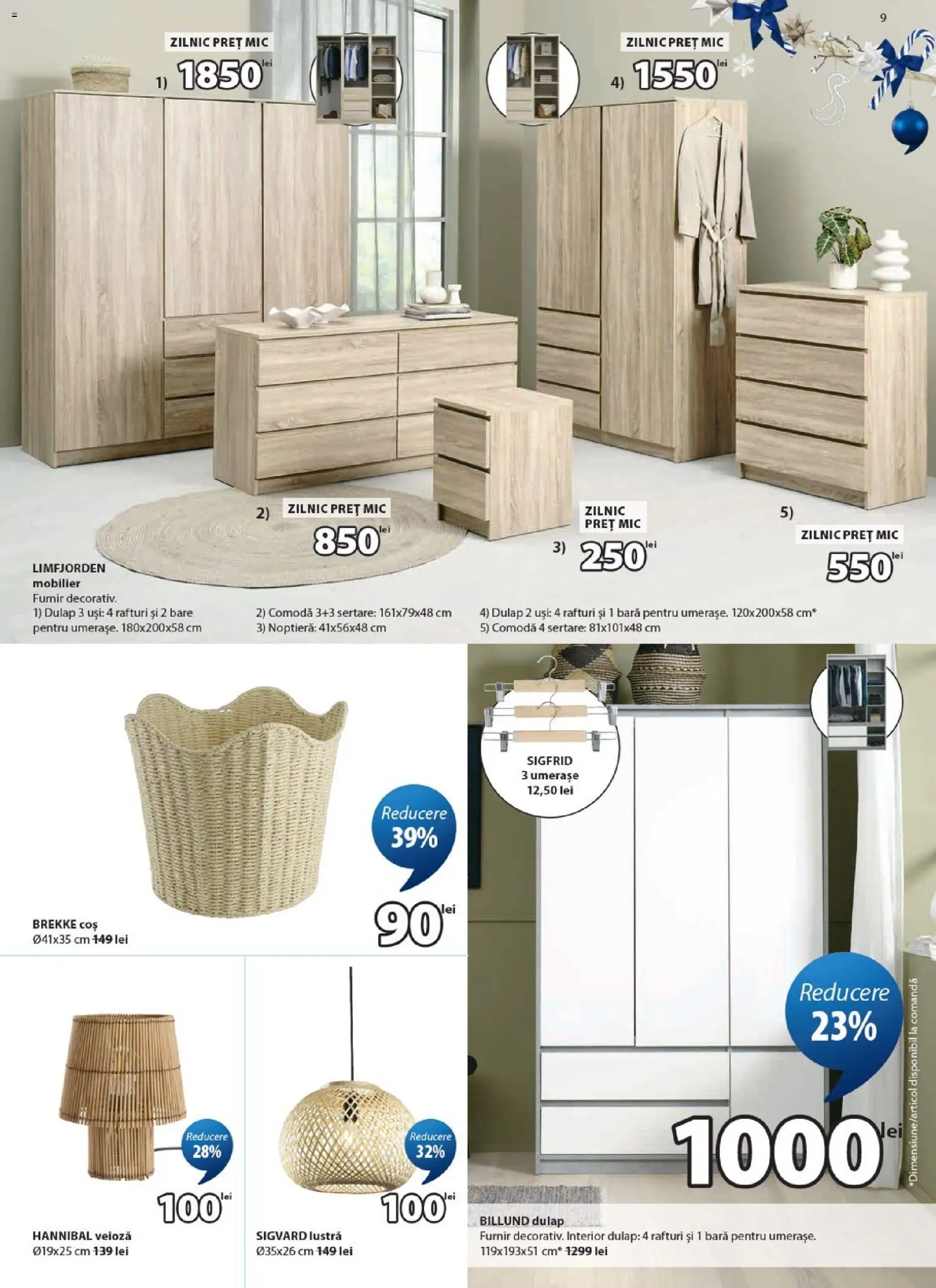 Noul catalog JYSK – valabil de la 24.10.2026 | Pagină: 9 | Produse: Noptieră, Coș, Comodă, Veioză