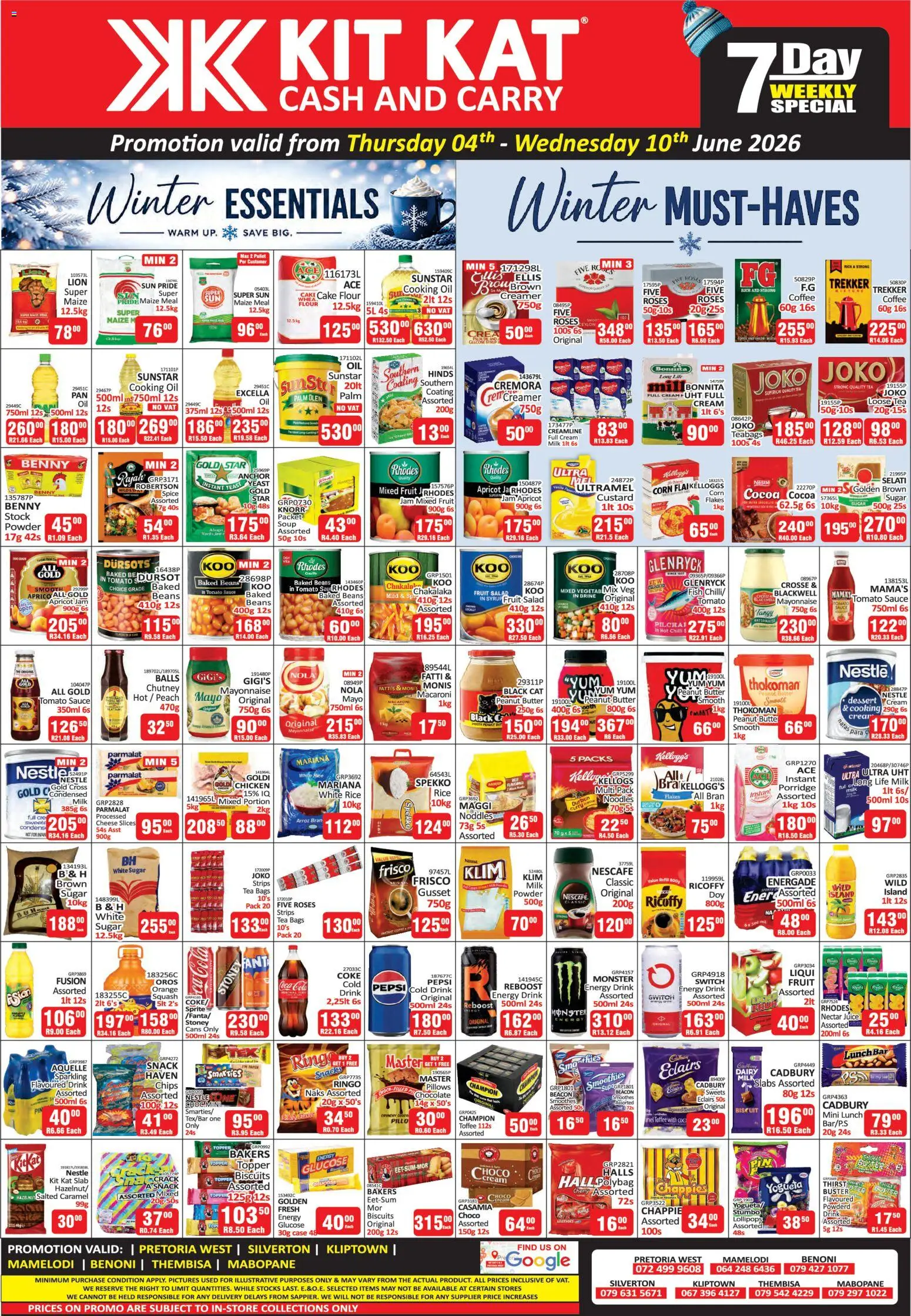 New KIT KAT Cash & Carry catalogue – valid from 04.06.2026 | Page: 1 | Products: Baked beans, Stoney, Soup, Peach