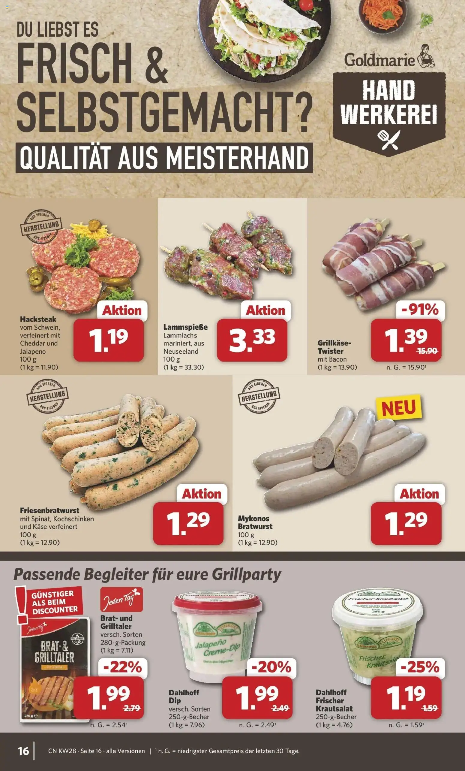 Combi Prospekt Wardenburg – gültig ab 06.07.2026 | Seite: 16 | Produkte: Käse, Bratwurst
