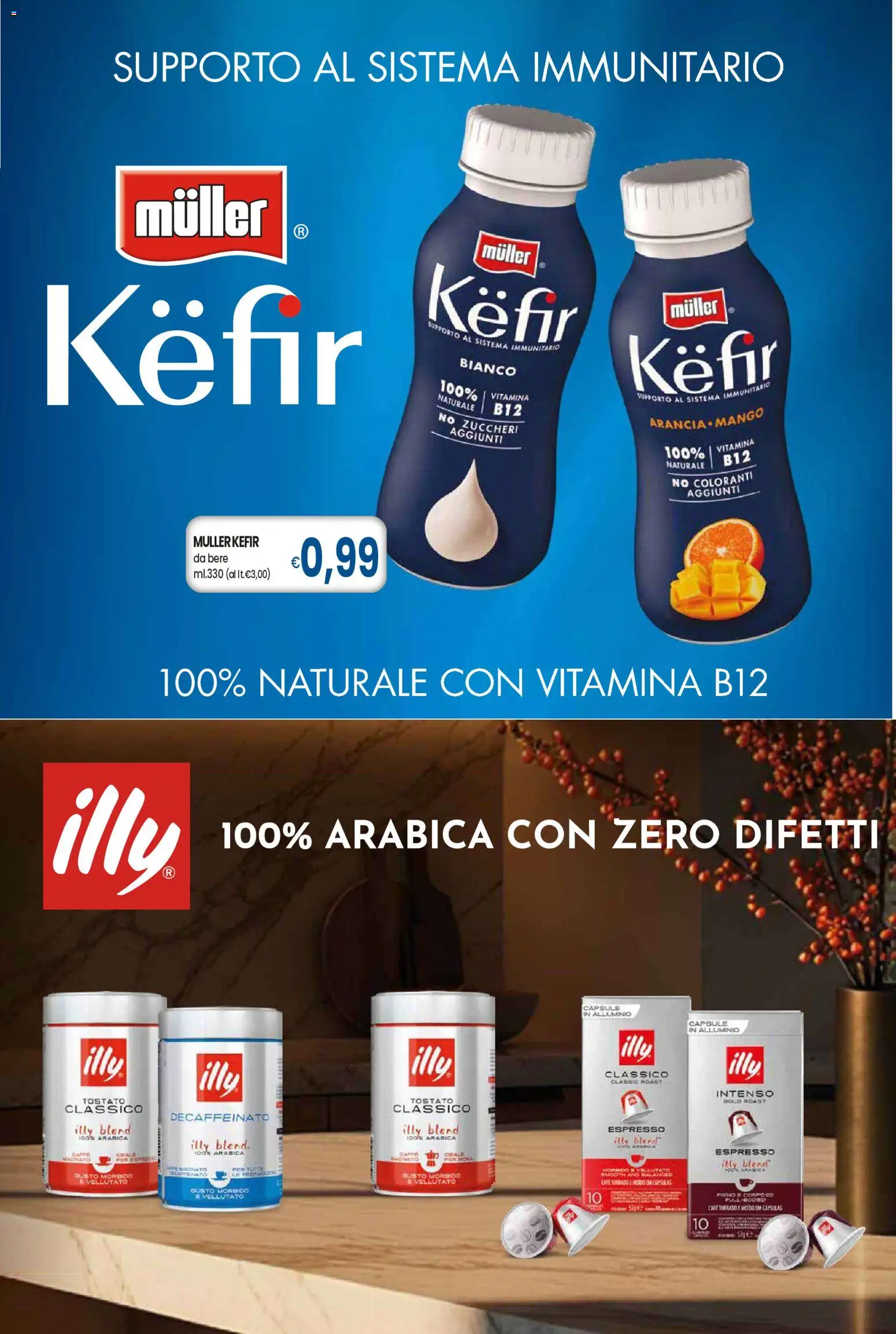 Volantino Famila del 29/10/2026 | Pagina: 4 | Prodotti: Kefir, Caffè, Alluminio, Macinato