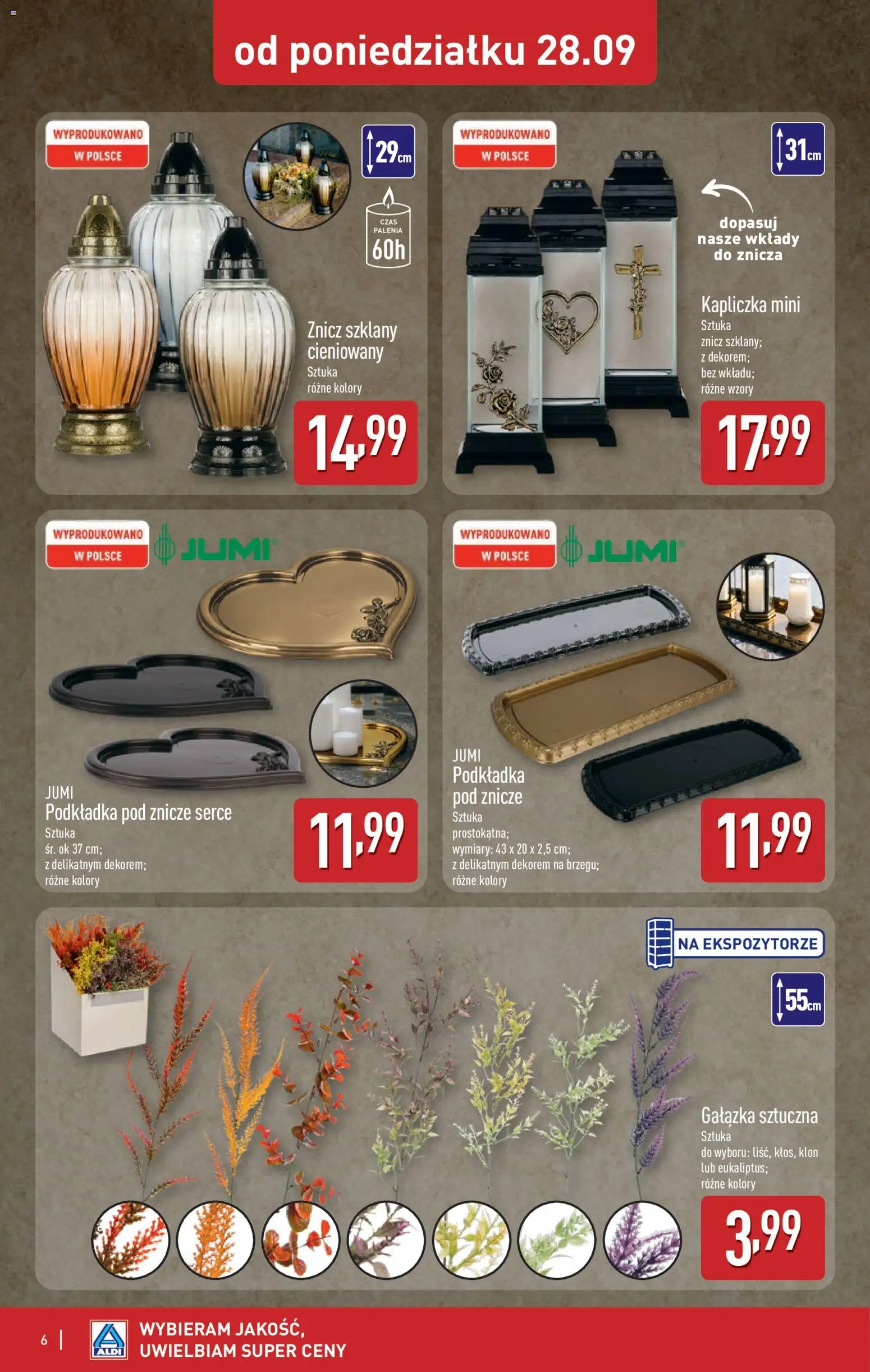 Aldi Polsko leták - Znicze i stroiki od 28.09.2026 | Strana: 6