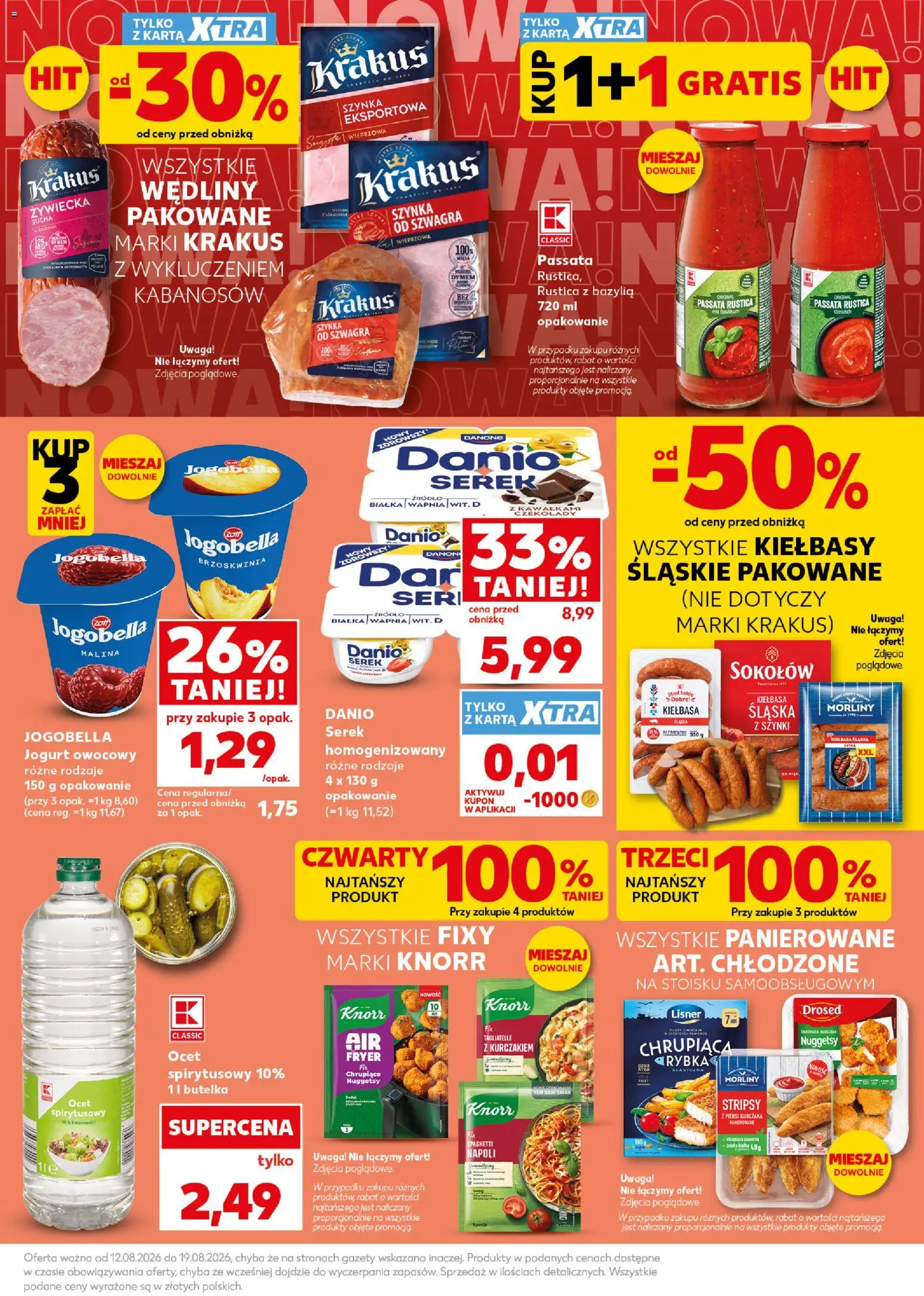 Kaufland Polsko leták - Mocny start od 17.08.2026 | Strana: 11 | Produkty: Stripsy, Jogurt, Fixy, Jogobella