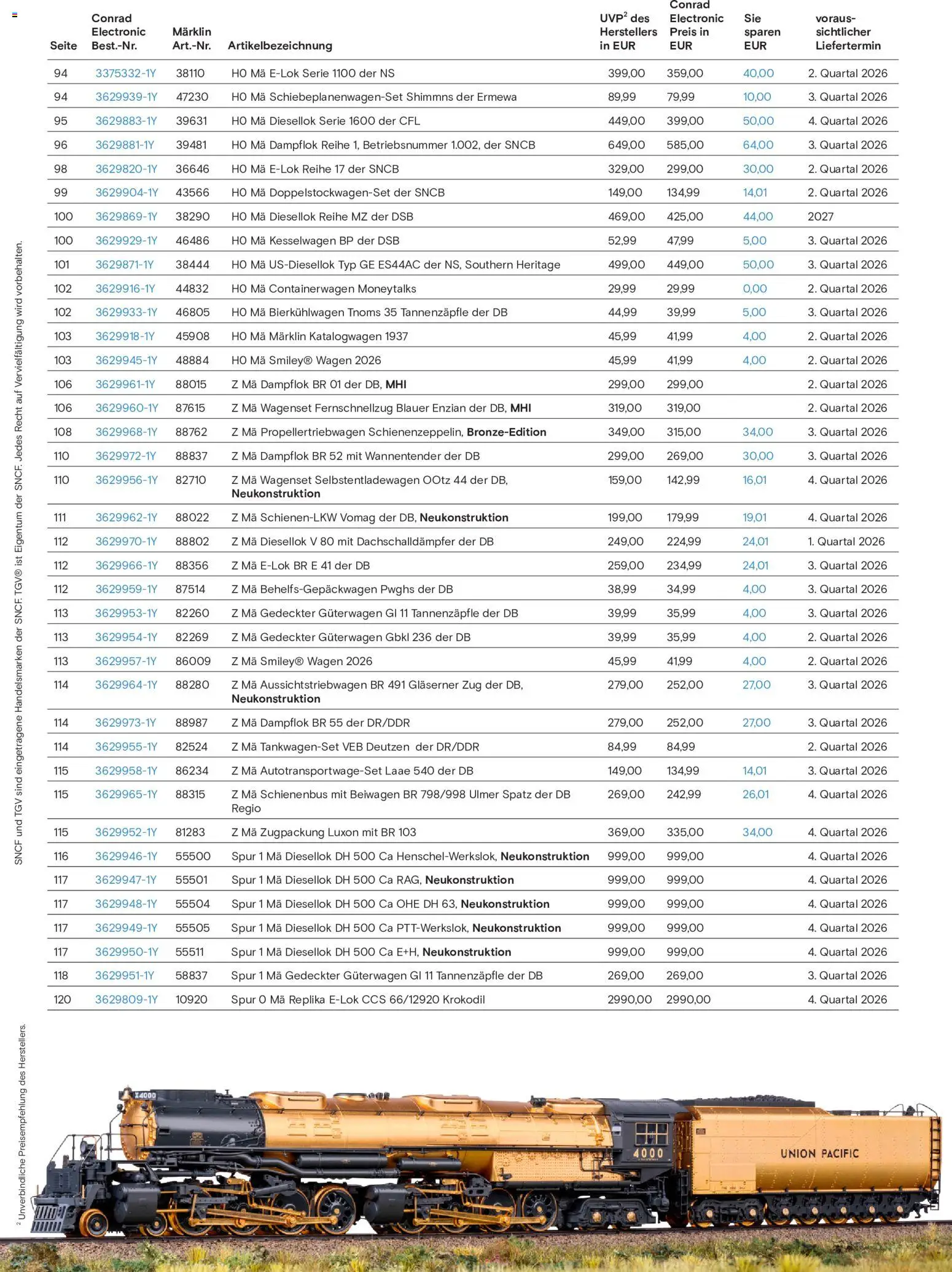 Conrad Märklin Katalog – gültig ab 01.01.2026 | Seite: 136