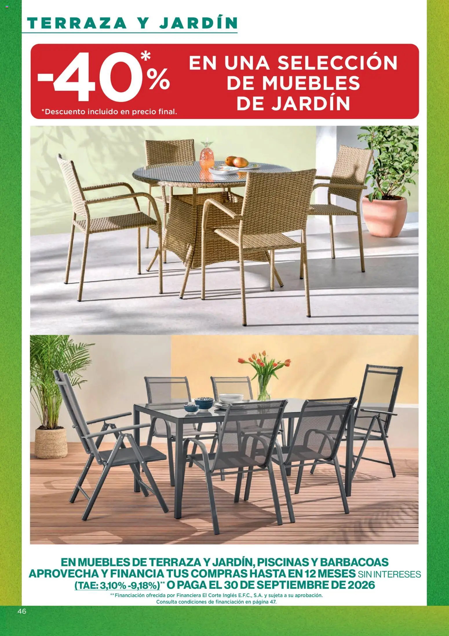 Hipercor catálogo │ válido desde el 16/07/2026 | Página: 46 | Productos: Muebles, Muebles de jardín