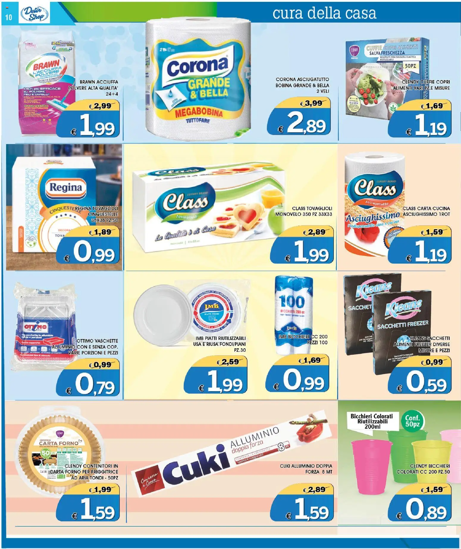 Volantino Deter Shop del 01/08/2026 | Pagina: 10 | Prodotti: Congelatore, Alluminio, Carta forno, Friggitrice