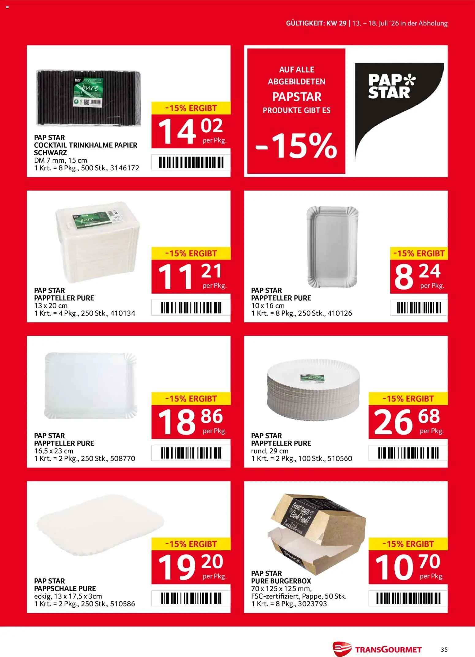 Transgourmet Flugblatt gültig ab 13.07.2026 | Seite: 35