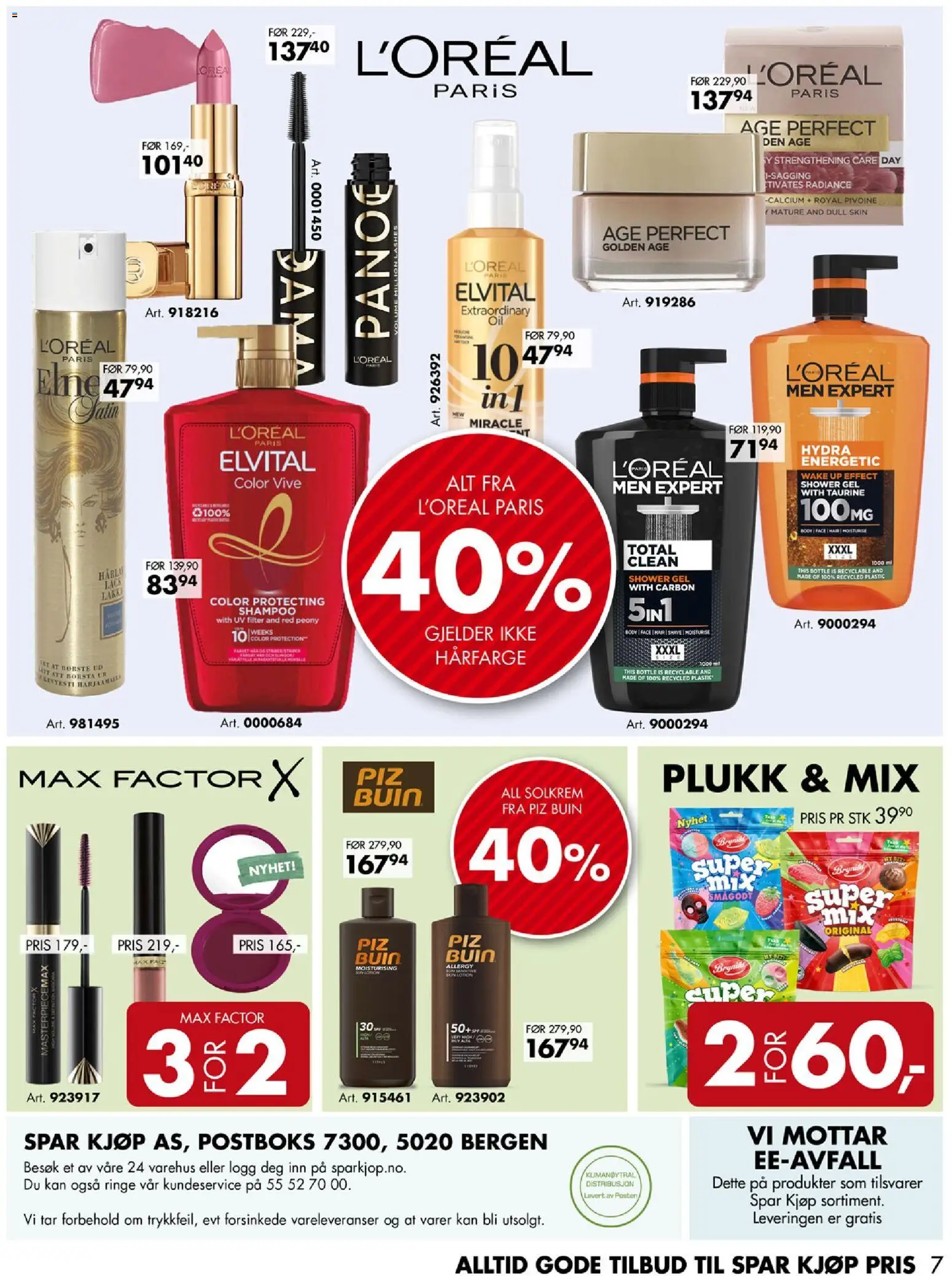 {H1} | Side: 7 | Produkter: Shower Gel, Сушильные машины, Mascara, Børste