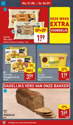 DAN CAKE Mini-cakes, Mini Carrot Cakes with sugar glaze and desiccated coconut. Mini Cocoa Cakes with sugar glaze and chocolate rolls. - Voorbeeld van een folder van Aldi, geldig van 31-08-2026 | Pagina: 14
