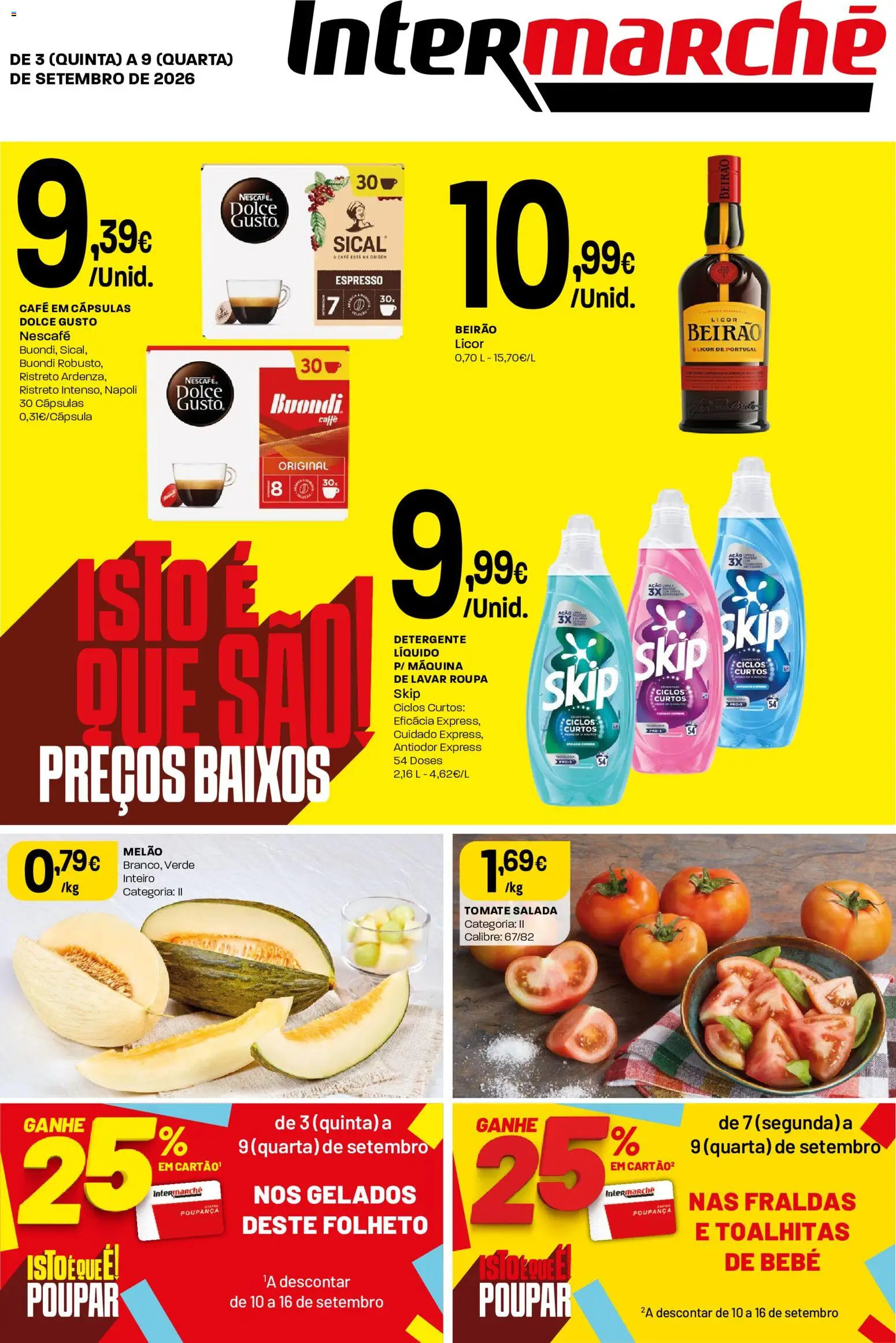 Intermarché Folheto Mini │ válido de 03/09/2026 | Página: 1 | Produtos: Café, Tomate, Dolce gusto, Melão