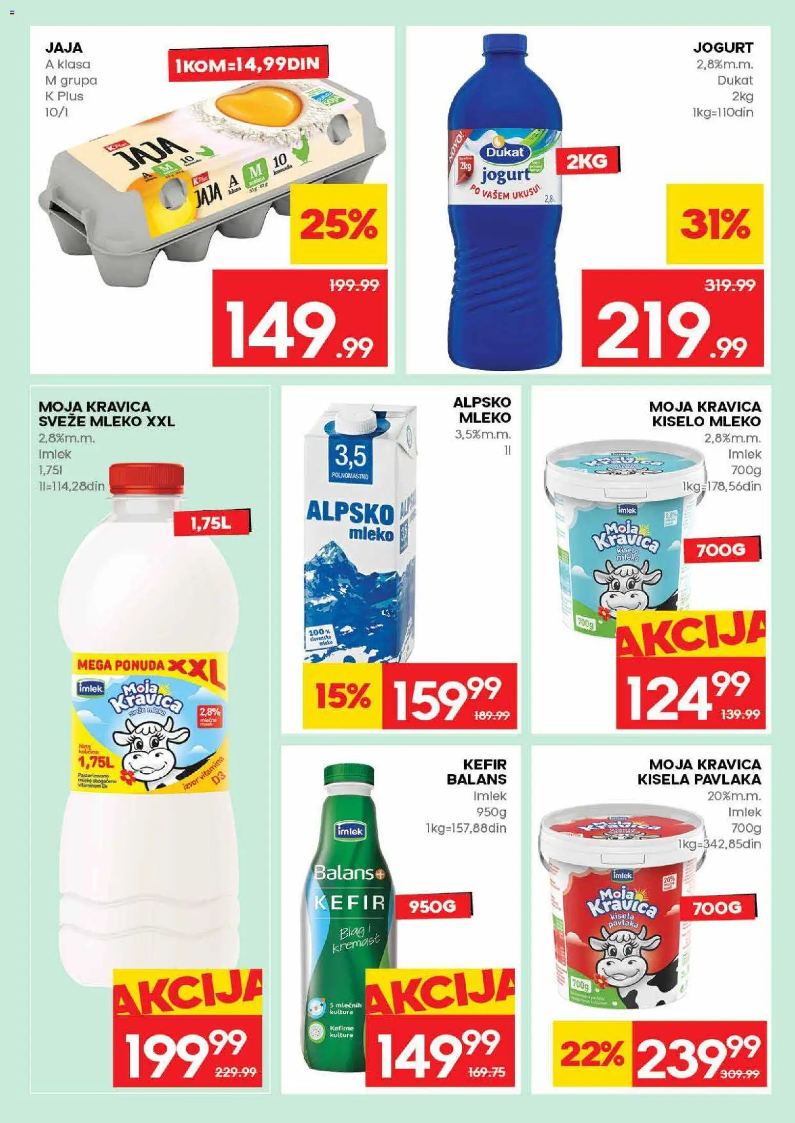 Idea katalog - važi od 21.05.2026 | Strana: 10 | Proizvode: Kisela pavlaka, Sveže mleko, Mleko, Jogurt