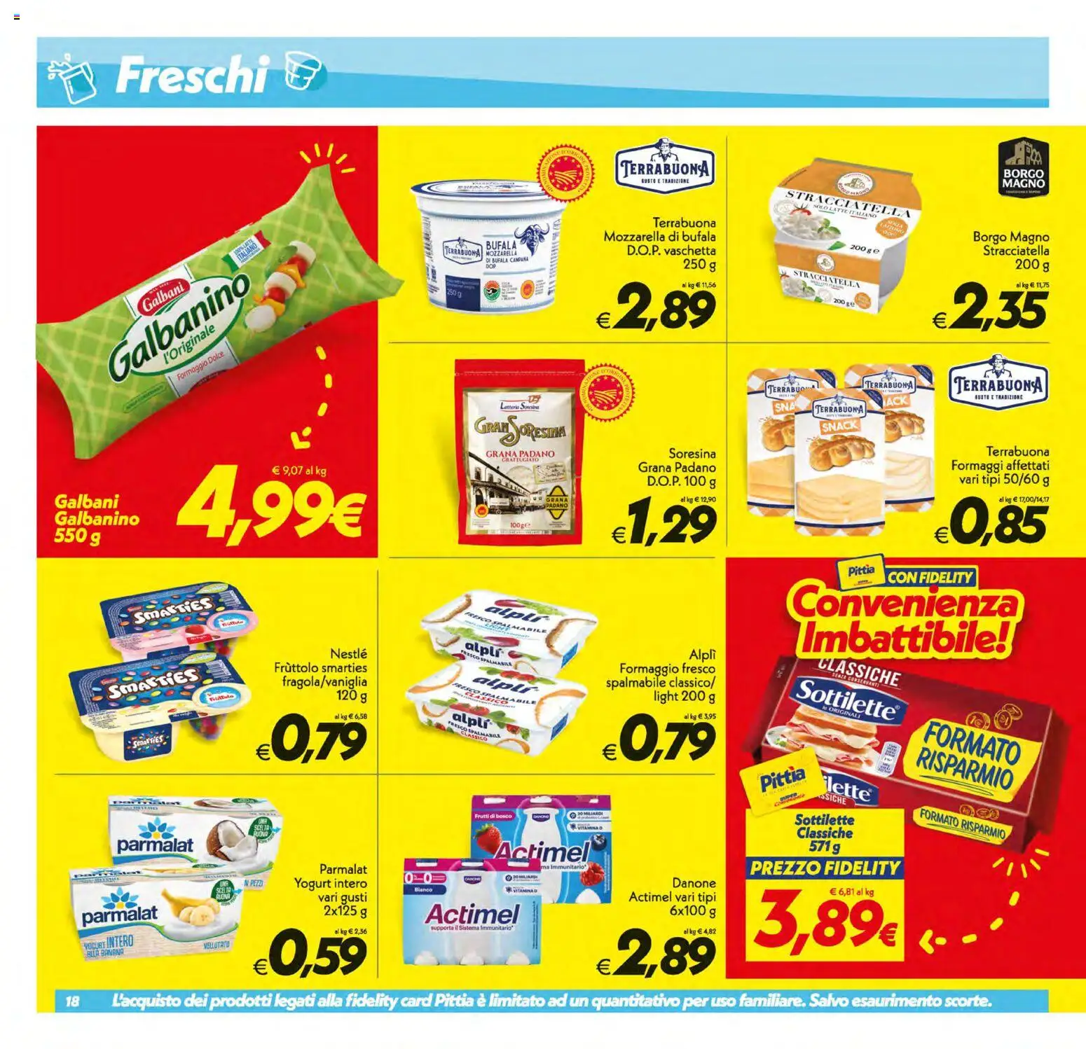 Volantino SuperConveniente del 19.05.2026 | Pagina: 18 | Prodotti: Yogurt, Mozzarella, Formaggio, Stracciatella