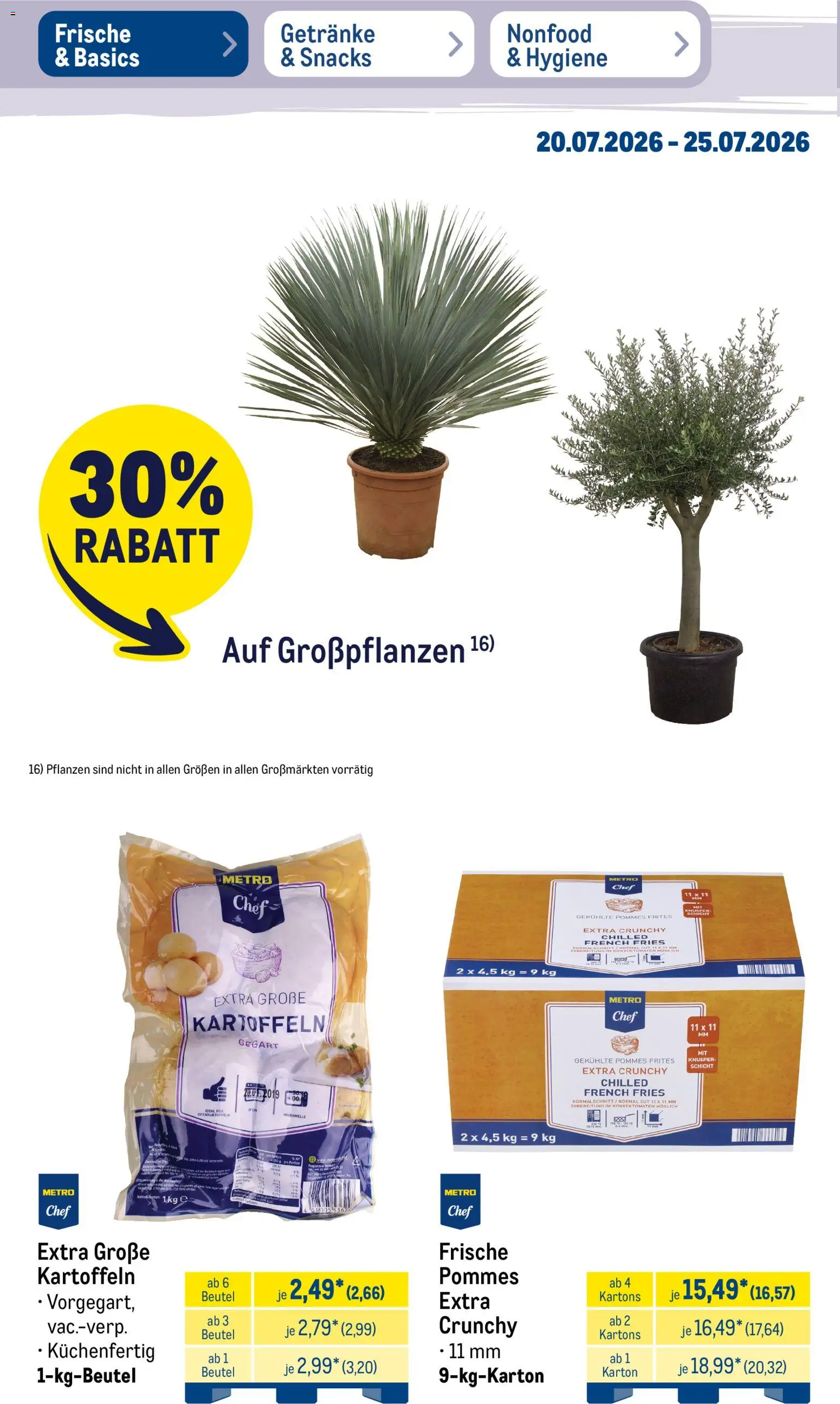 Metro NonFood-Angebote – gültig ab 20.07.2026 | Seite: 41 | Produkte: Pommes, Pommes frites, Kartoffeln