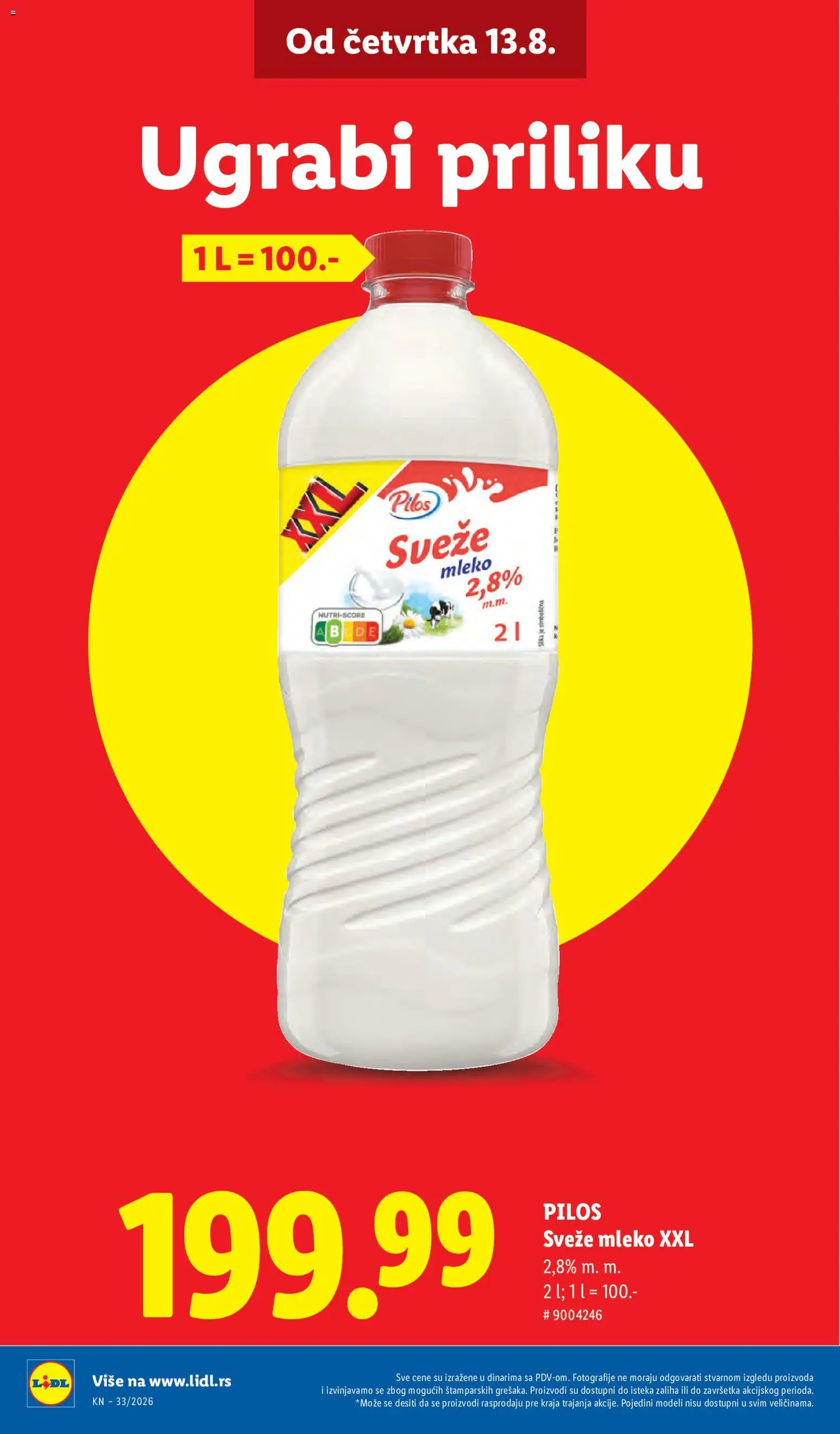 Lidl katalog - važi od 13.08.2026 | Strana: 6 | Proizvode: Sveže mleko, Mleko