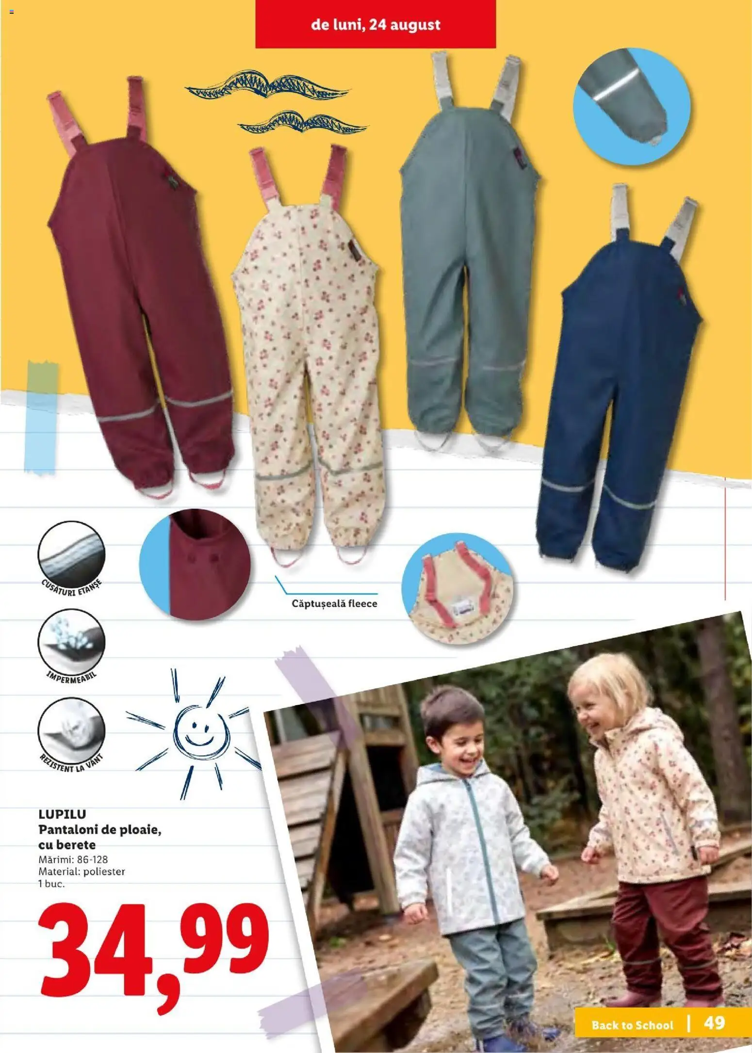 Noul catalog Lidl – valabil de la 10.08.2026 | Pagină: 49 | Produse: Pantaloni