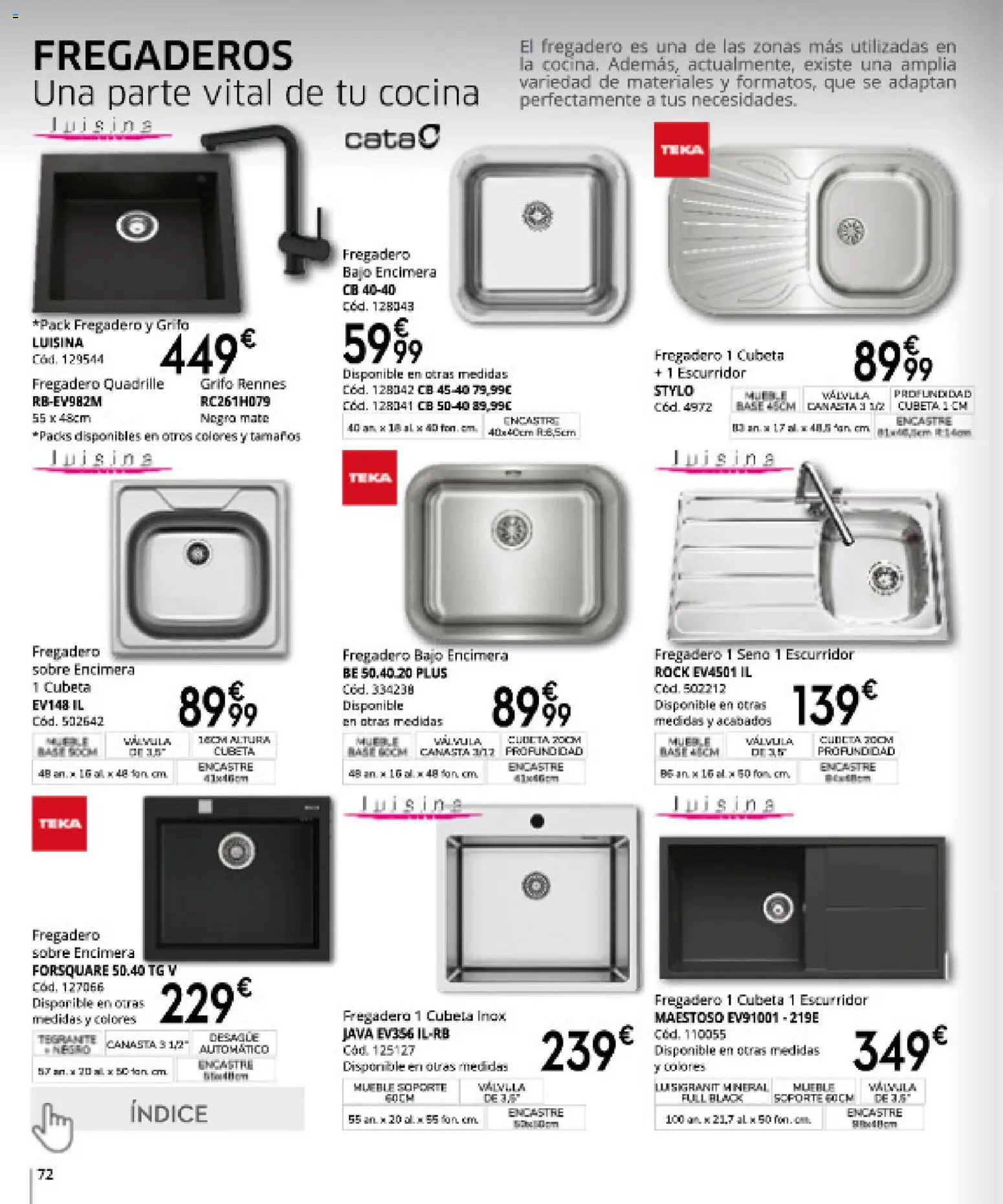 Conforama folleto │ válido desde el 16.04.2026 | Página: 72 | Productos: Fregadero, Cocina