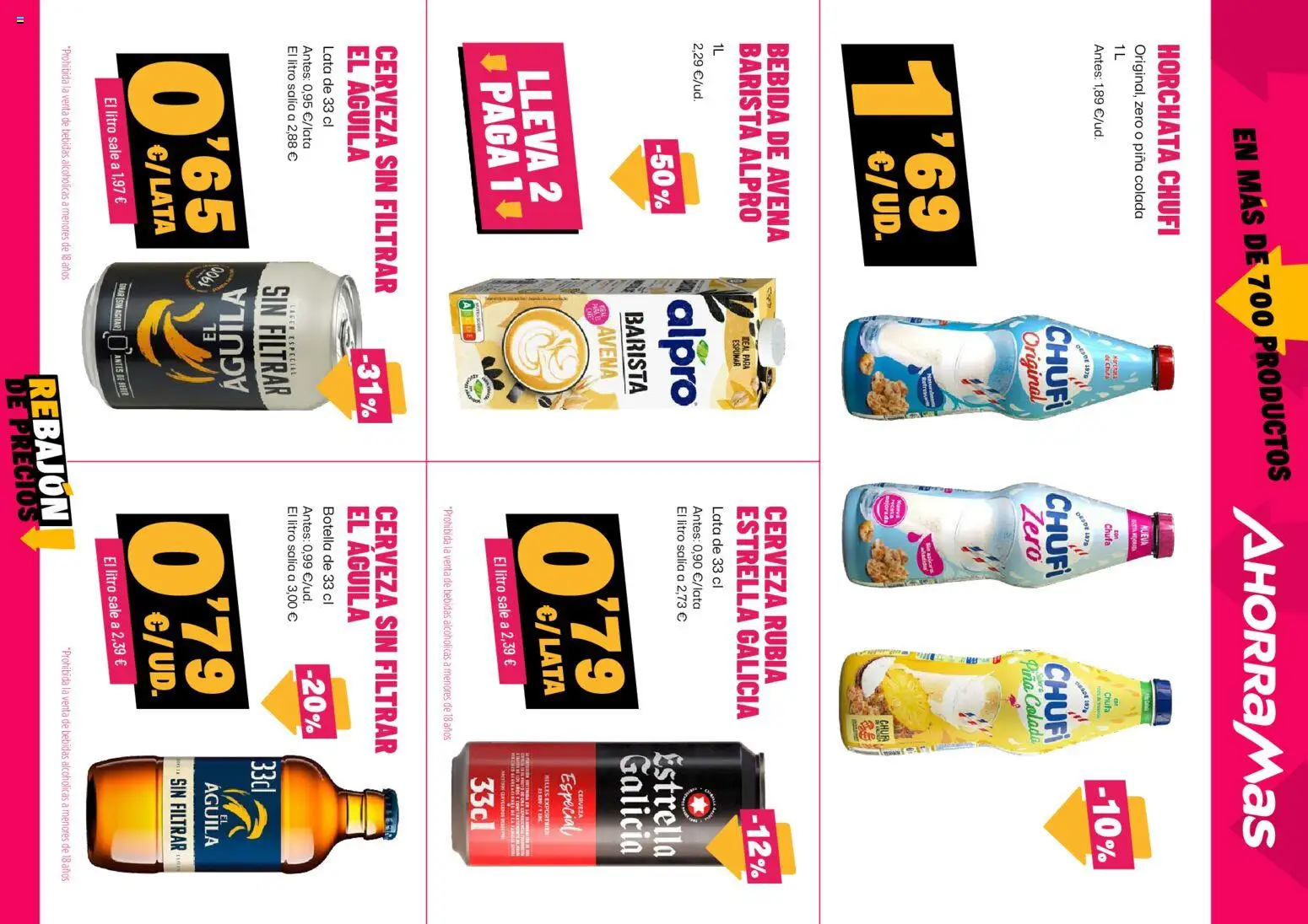 AhorraMas folleto │ válido desde el 11.06.2026 | Página: 21 | Productos: Cerveza, Piña, Bebida de avena