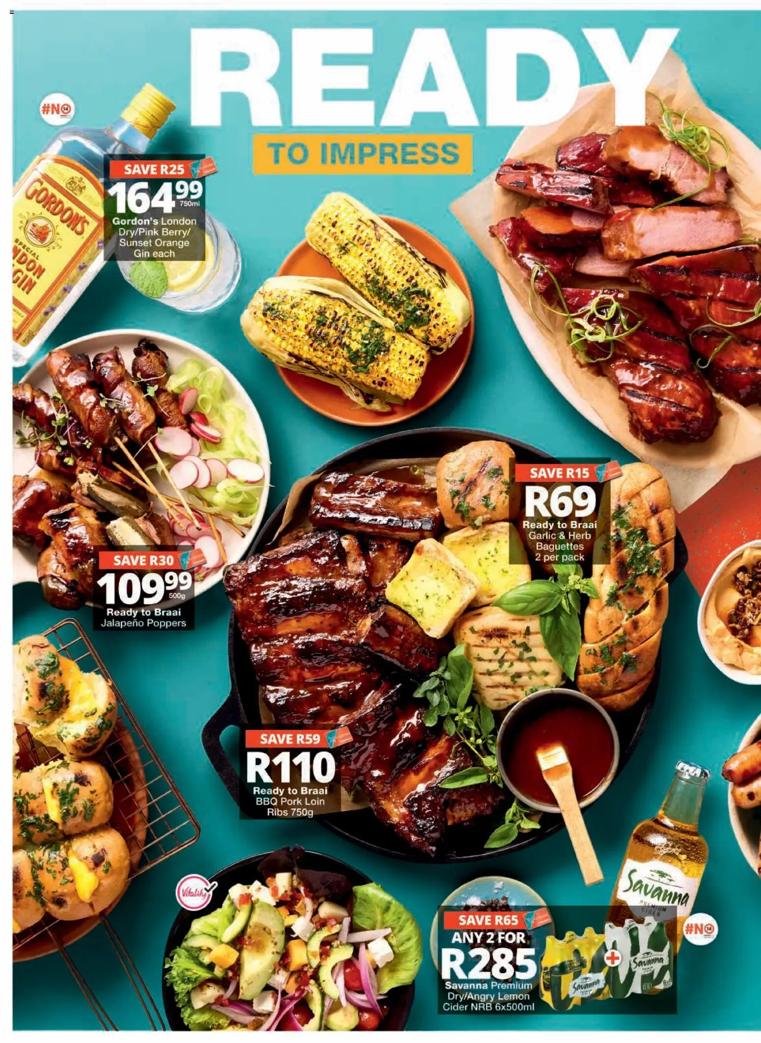 New Checkers catalogue – valid from 14/09/2026 | Page: 4 | Products: Cider, Ribs, Gin, Garlic