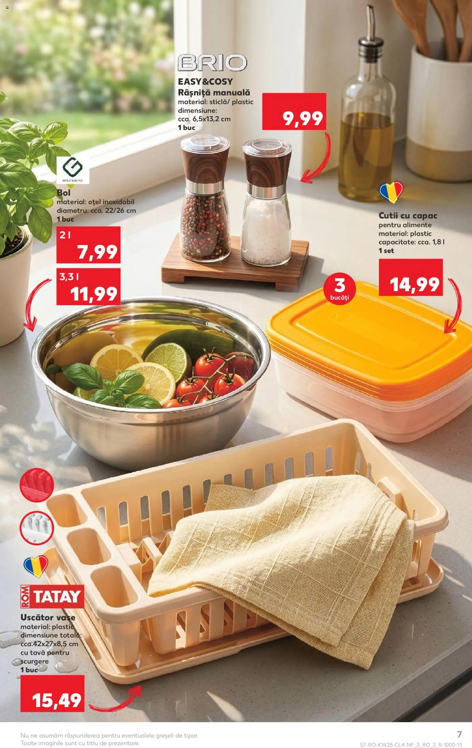 Noul catalog Kaufland – valabil de la 17.06.2026 | Pagină: 7 | Produse: Uscător, Bol