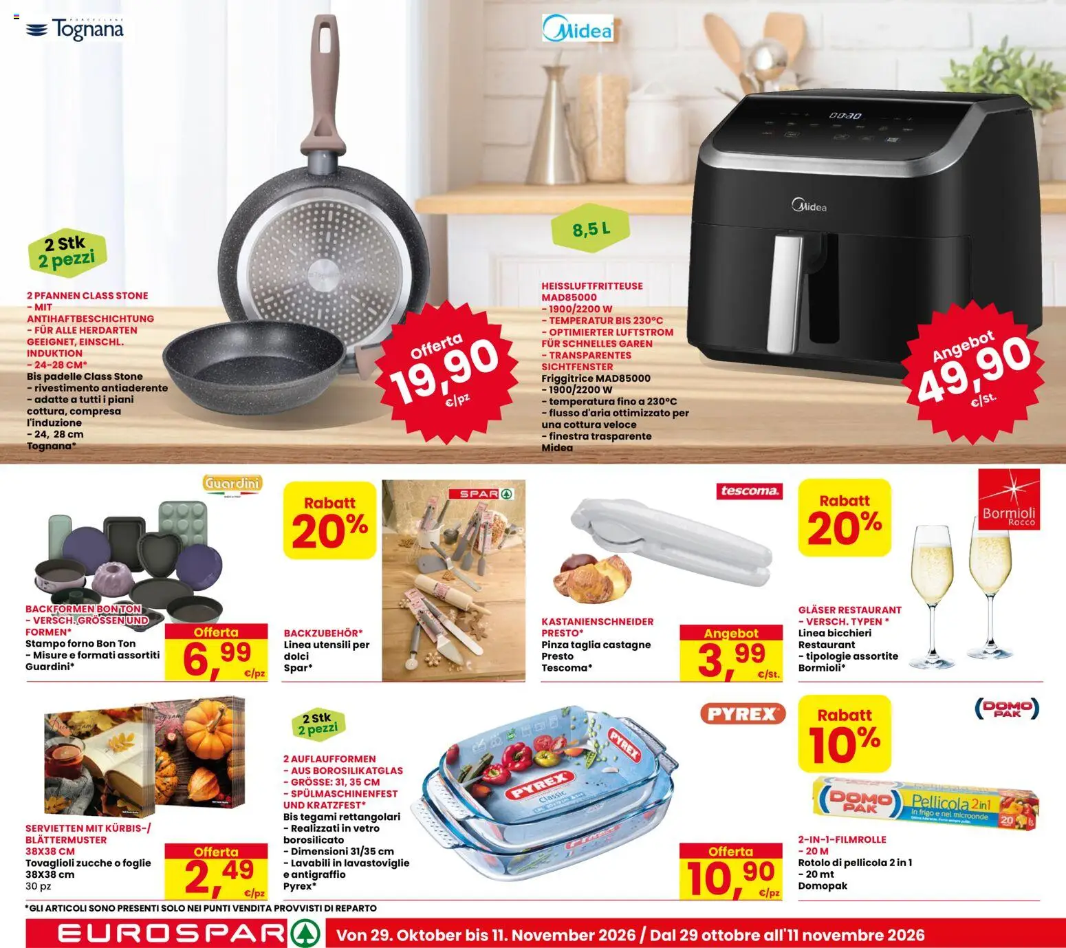 Volantino Eurospar del 29/10/2026 | Pagina: 20 | Prodotti: Microonde, Dolci, Forno, Friggitrice