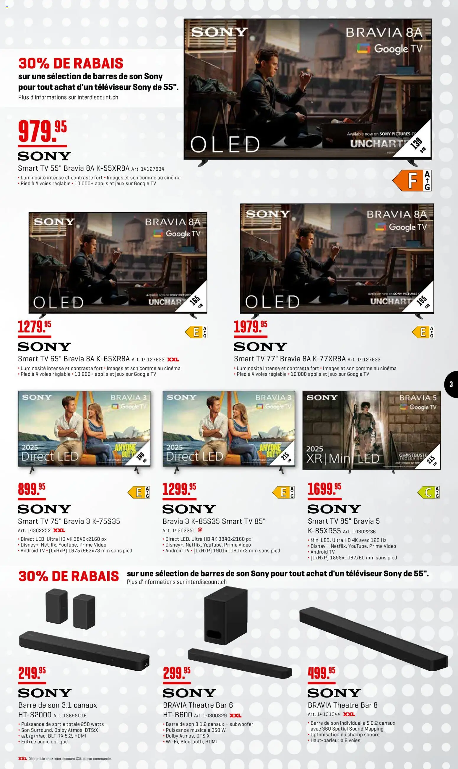 Interdiscount aktionen Hit De La Semaine – gültig ab 11.05.2026 | Seite: 3 | Produkte: Audio, TV, Video, Sony