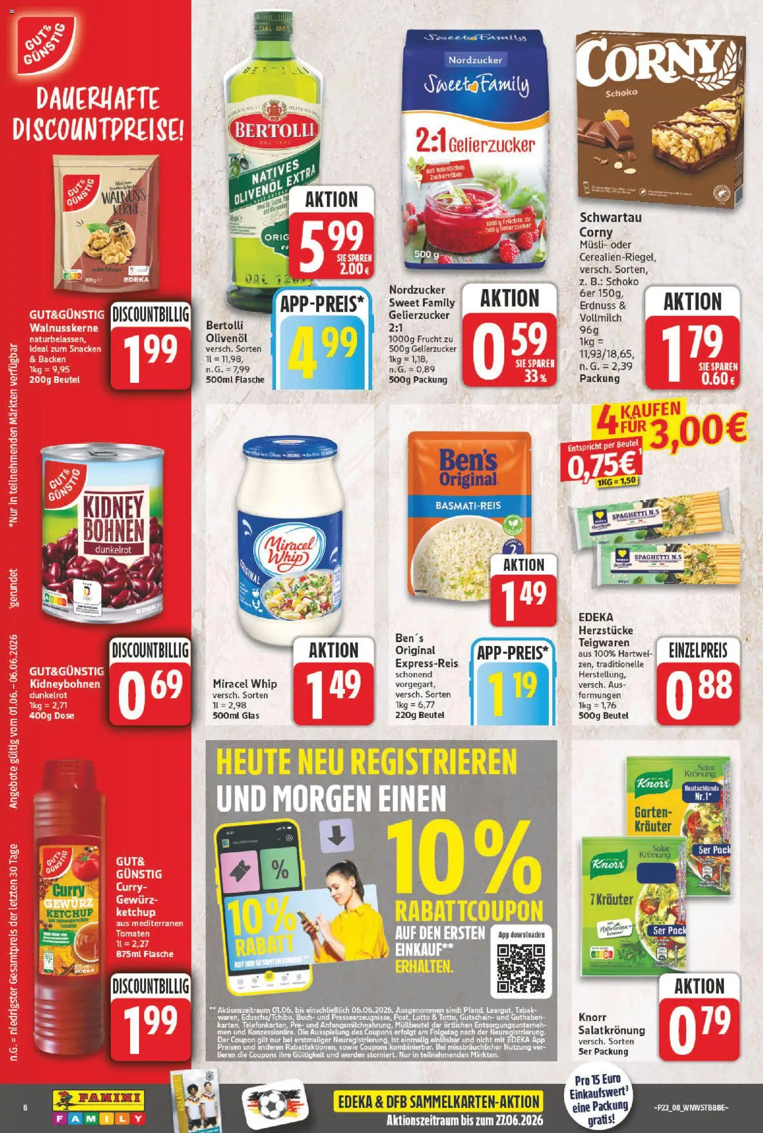 NP Discount Prospekt – gültig ab 01.06.2026 | Seite: 8 | Produkte: Musli, Olivenol, Knorr, Salat