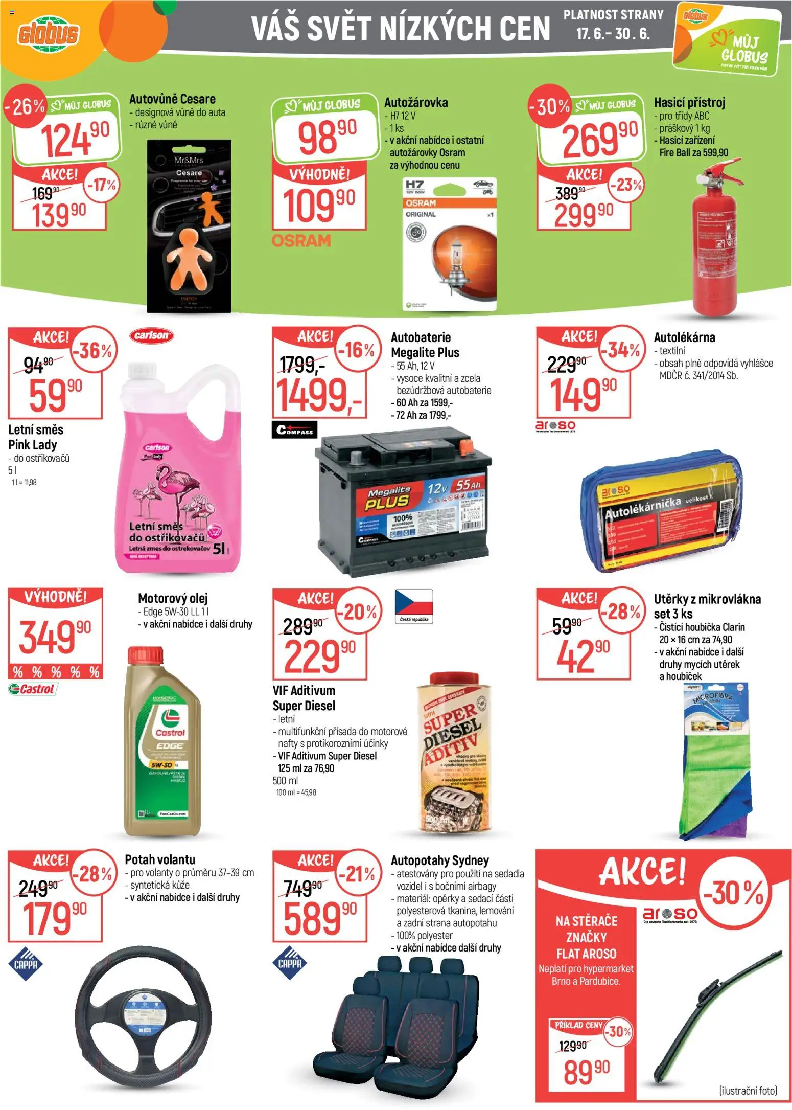 Globus leták od 17.06.2026 | Strana: 38 | Produkty: Olej, Vůně do auta, Autobaterie, Pink Lady