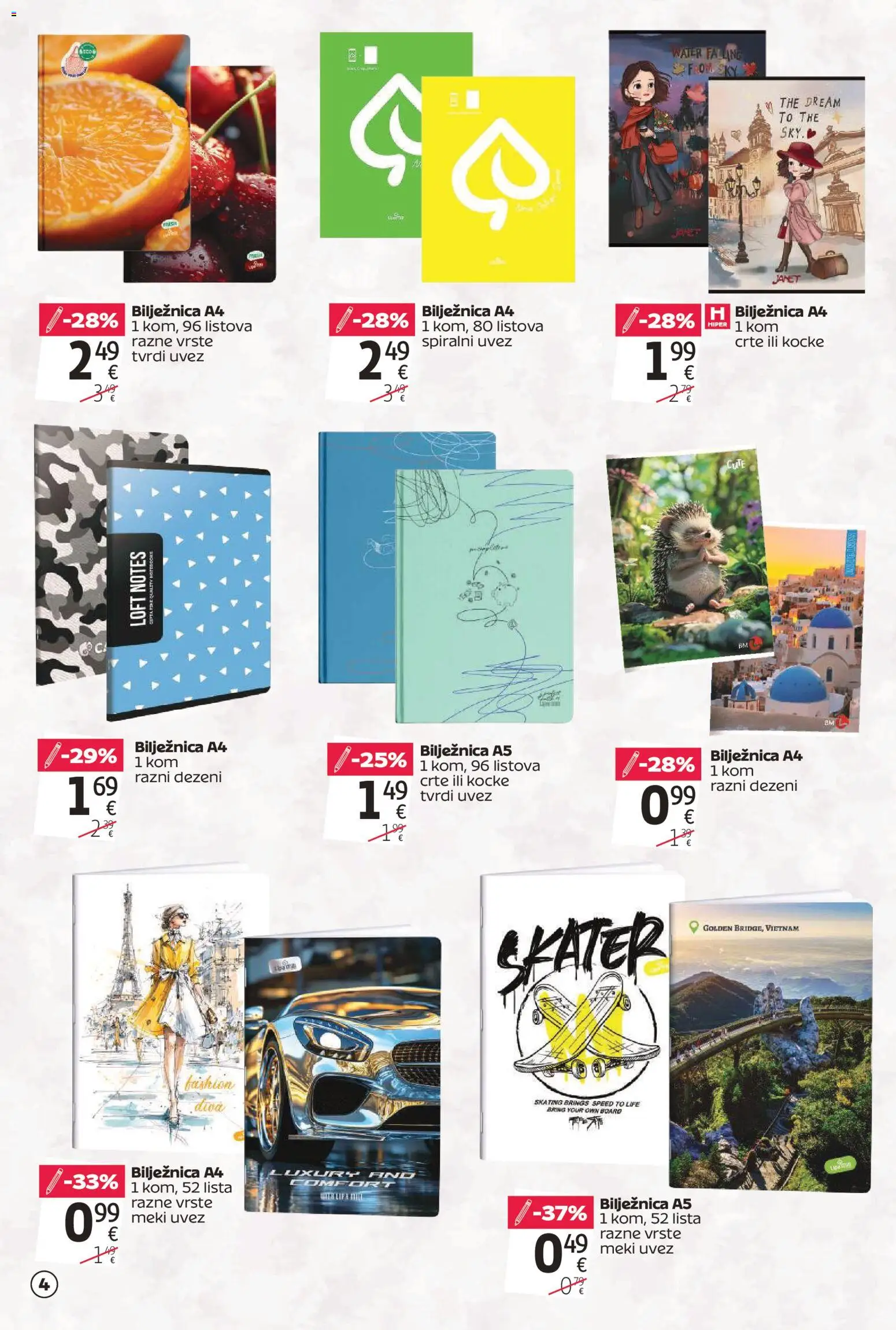 Tommy katalog | vrijedi od 20.08.2026 | Stranica: 4 | Proizvodi: Bilježnica