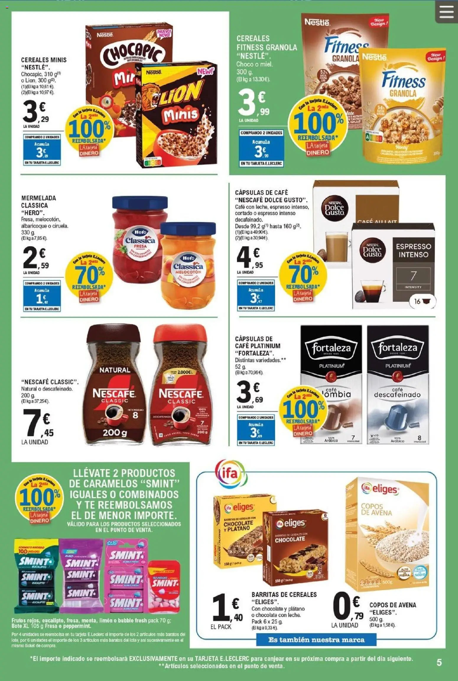 E.Leclerc folleto │ válido desde el 06.05.2026 | Página: 5 | Productos: Café, Cereales, Té, Αποφλοιωτής σκόρδου