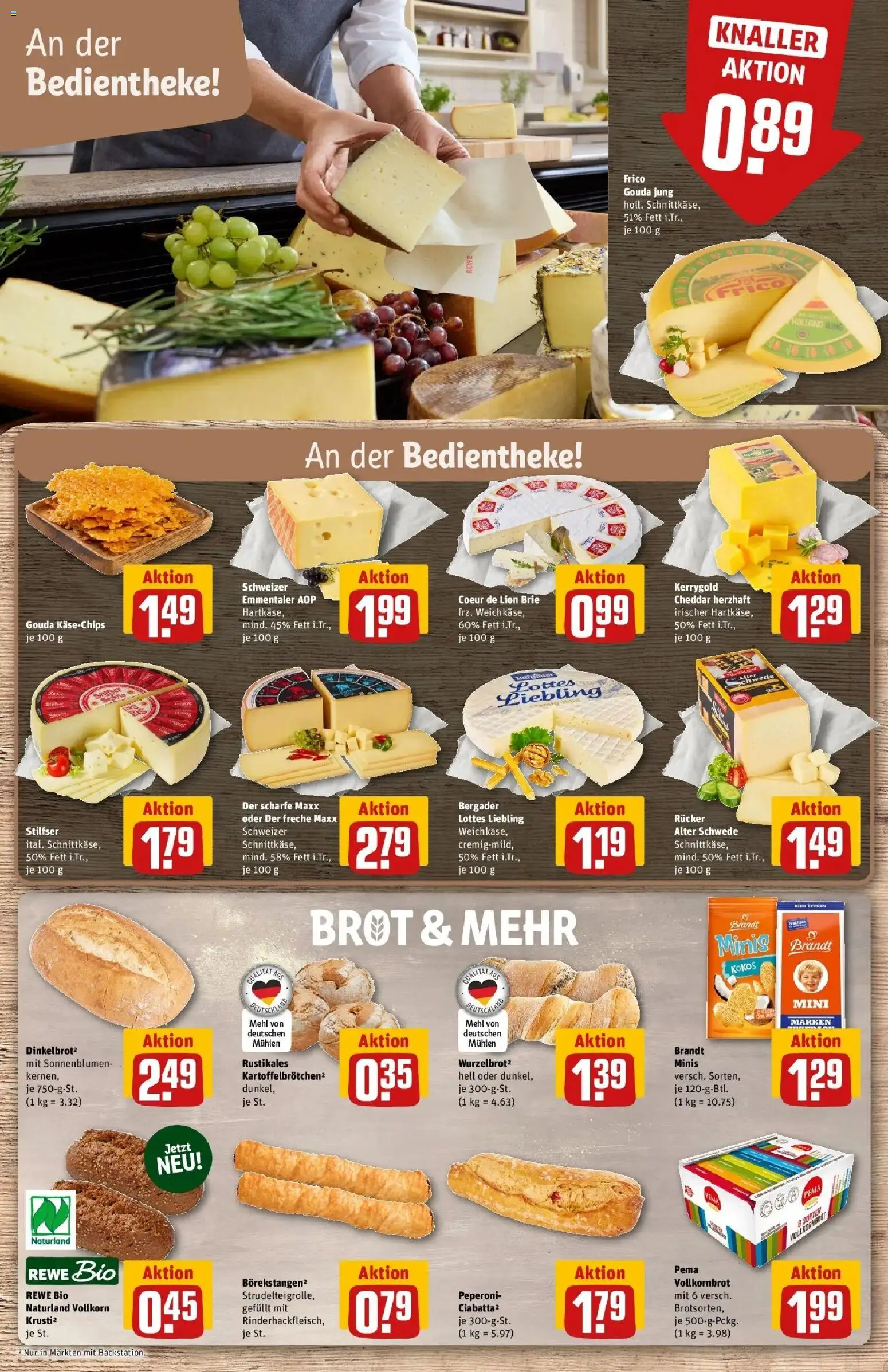 REWE Prospekt ab 10.08.2026 zum Blättern » Angebote | Seite: 9 | Produkte: Mehl, Gouda, Vollkornbrot, Brot