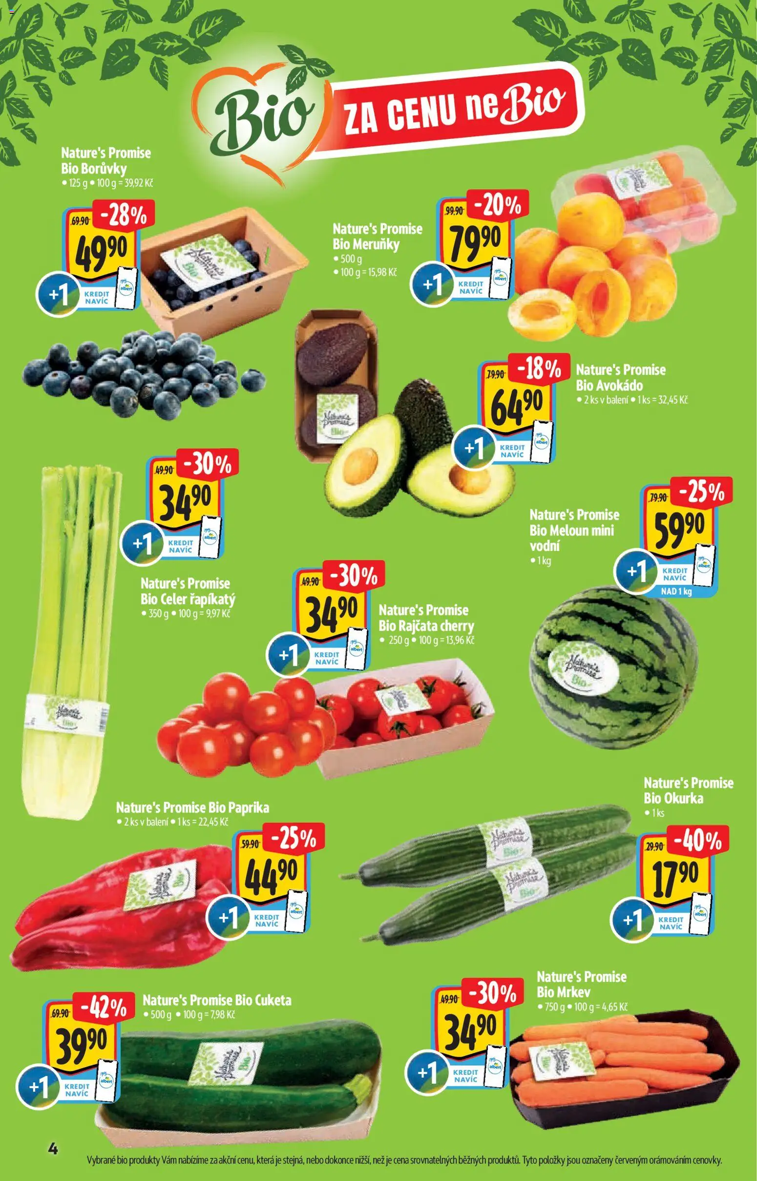 Albert katalog - Supermarket - Bio od 13.05.2026 | Strana: 4 | Produkty: Rajčata, Mrkev, Meruňky, Okurka