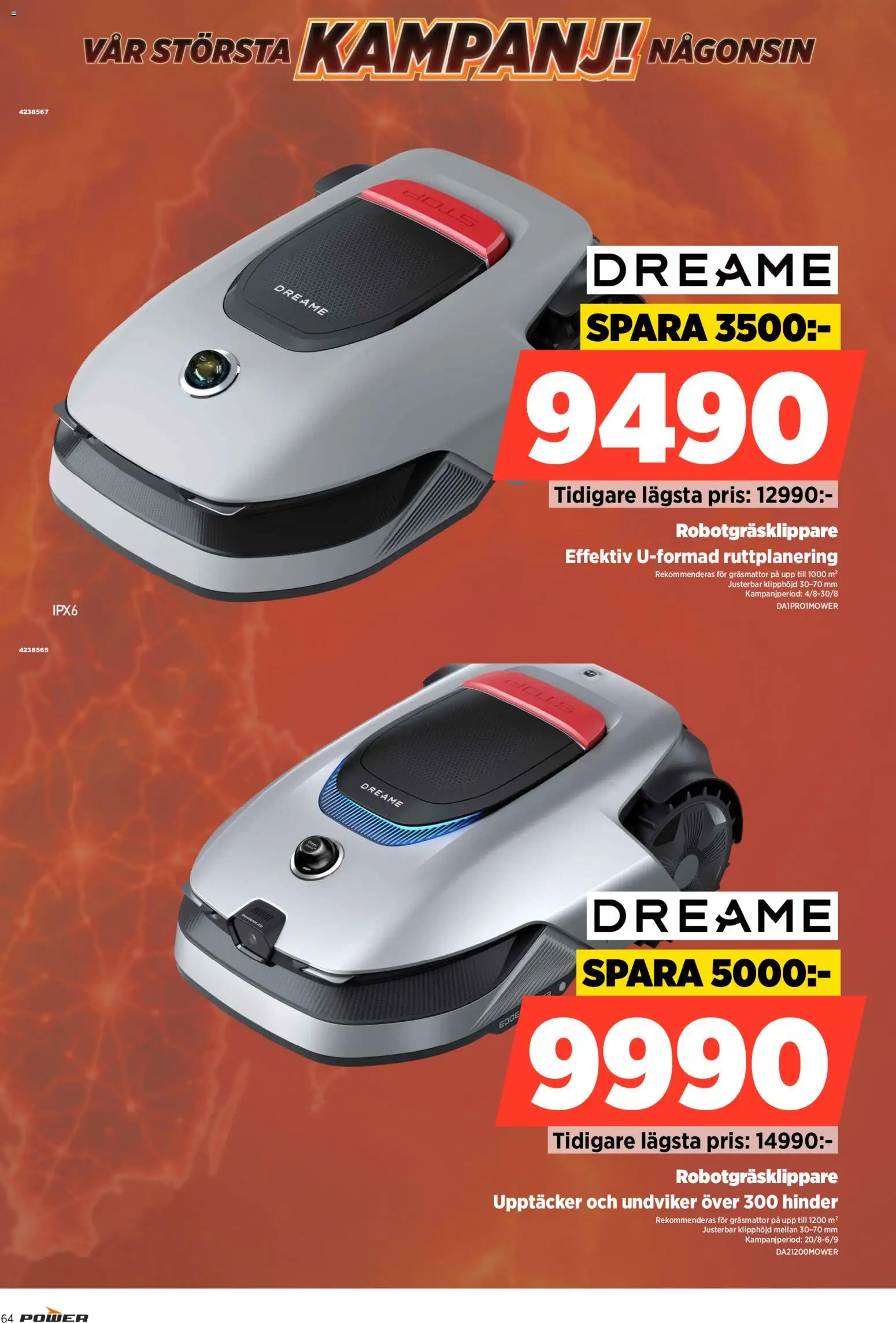 Power reklamblad aktuell från 31/08/2026 | Sida: 64 | Produkter: Robotgräsklippare