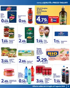 Anteprima del volantino SIGMA volantino OK valido a partire dal 28/07/2026 | Pagina: 9 | Prodotti: Olio, Piselli, Pepsi, Coca Cola