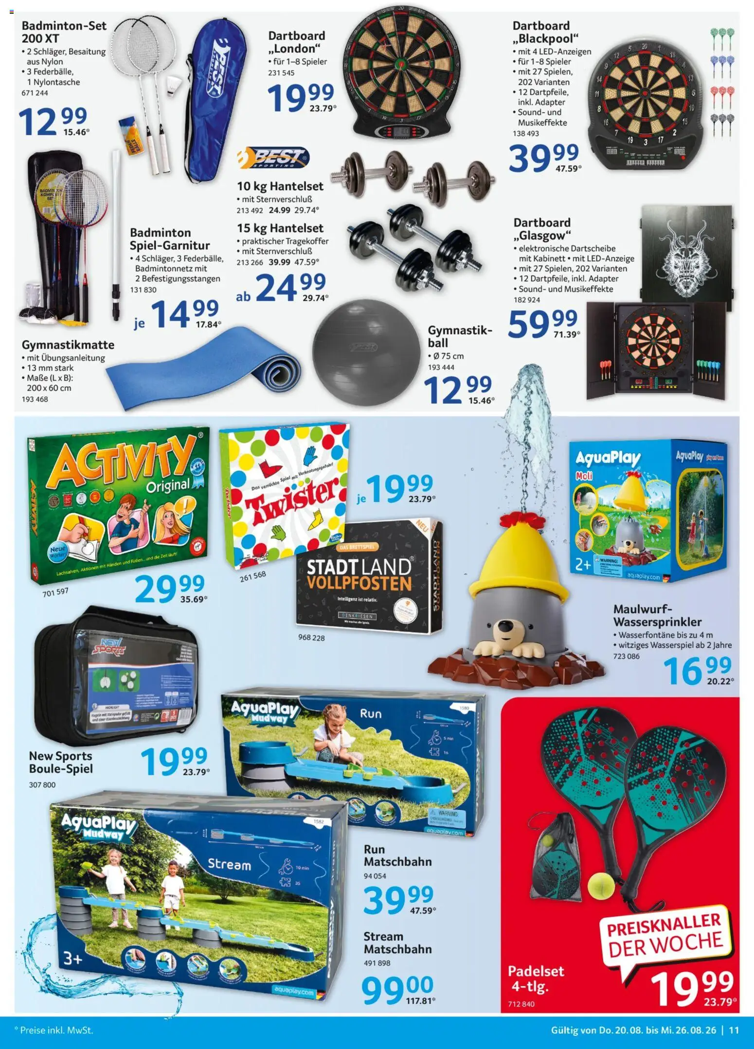 Selgros Non Food – gültig ab 20.08.2026 | Seite: 11 | Produkte: Spiel, Adapter, Badmintonset