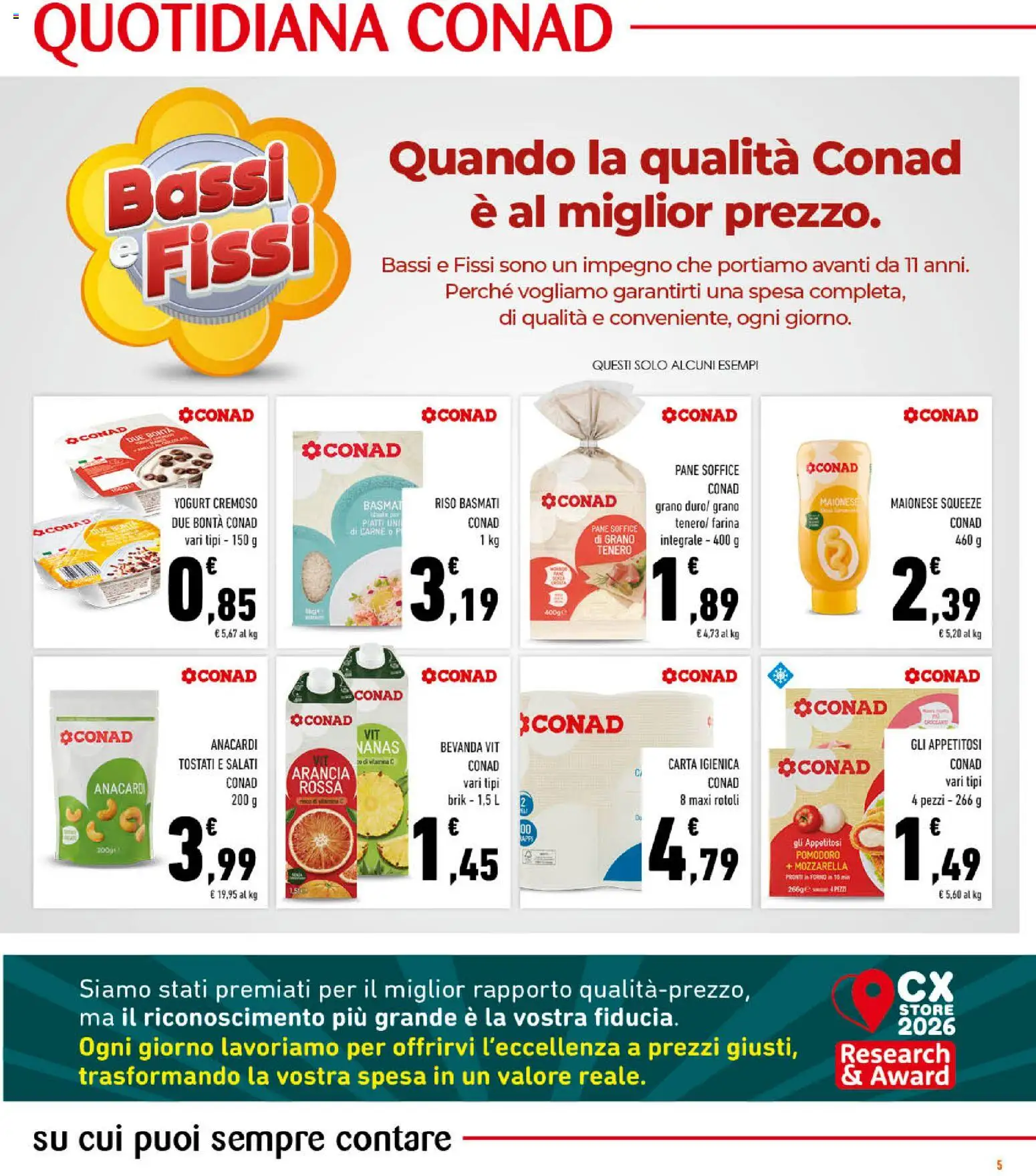 Volantino Conad del 13.05.2026 | Pagina: 5 | Prodotti: Riso Basmati, Riso, Maionese, Forno