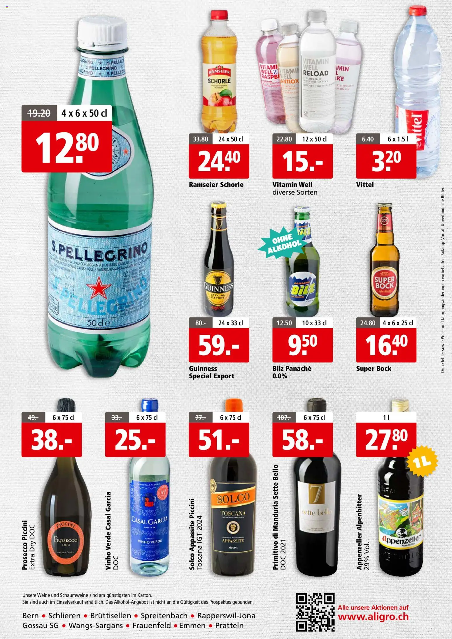 Aligro aktionen Business Schlieren, Gossau SG, Frauenfeld, Rapperswil-Jona, Sargans, Bern – gültig ab 19.10.2026 | Seite: 4 | Produkte: Prosecco