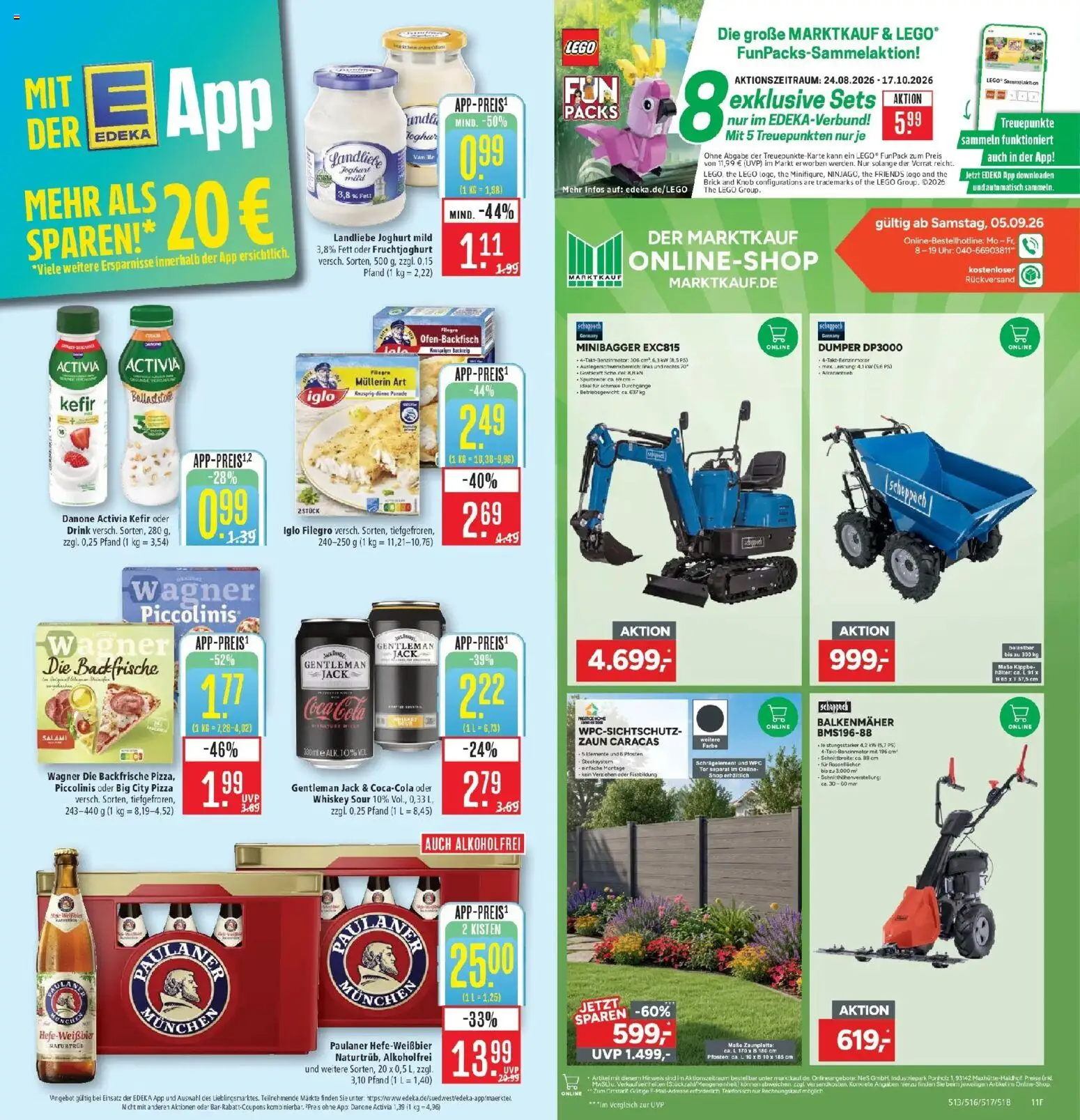 Marktkauf Prospekt Böblingen (ab 07.09.2026) » Angebote online | Seite: 17 | Produkte: Danone activia, Iglo, Pizza, Uhr