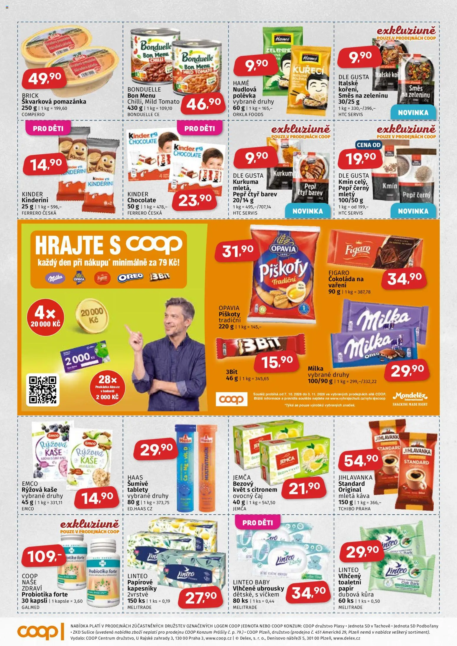 Coop leták od 21.10.2026 | Strana: 3 | Produkty: Káva, Čokoláda, Jihlavanka, Pomazánka