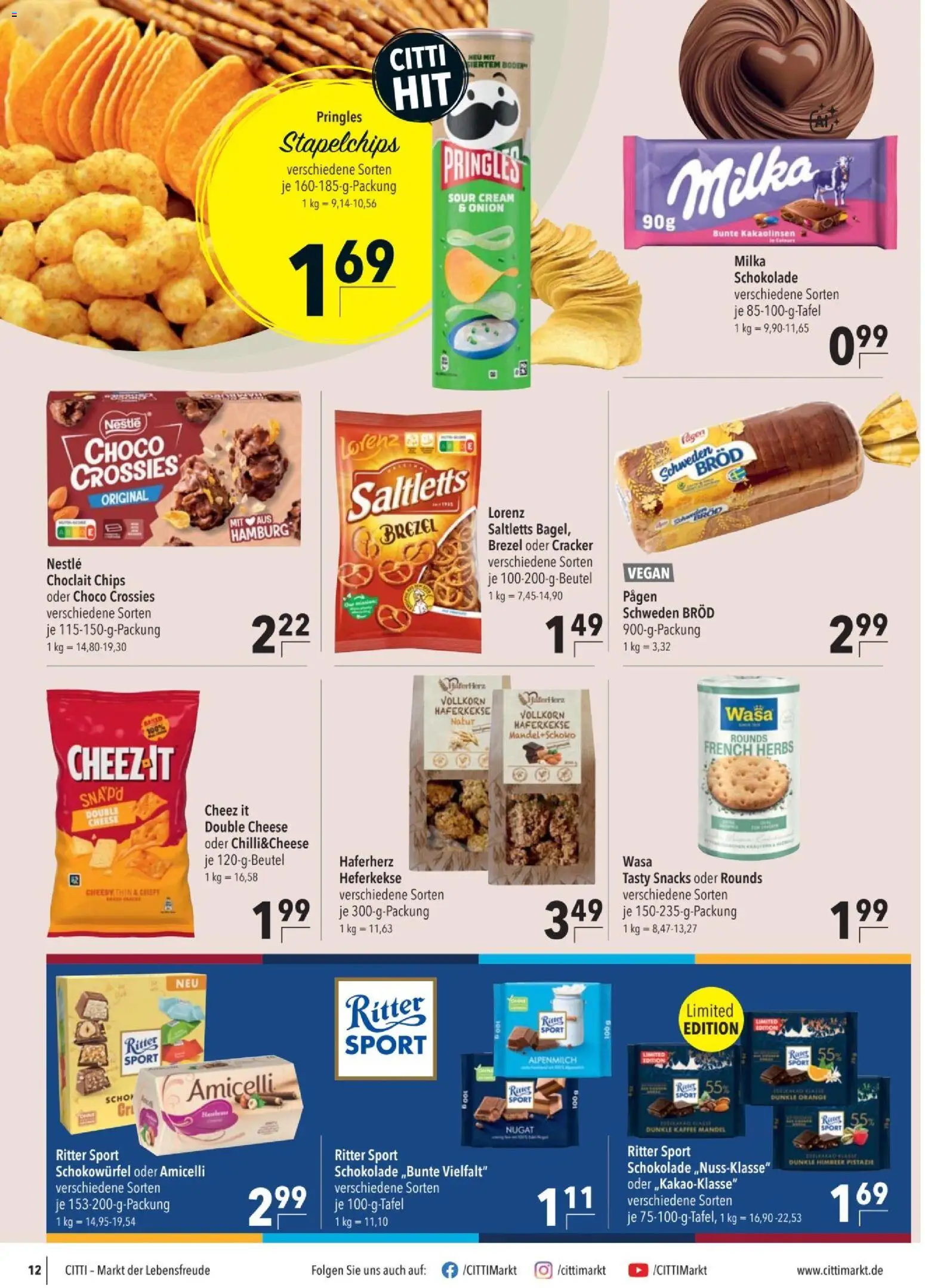 CITTI tilbudsavis – gyldig fra 21/10/2026 | Side: 12 | Produkter: Brød, Chips, Snacks