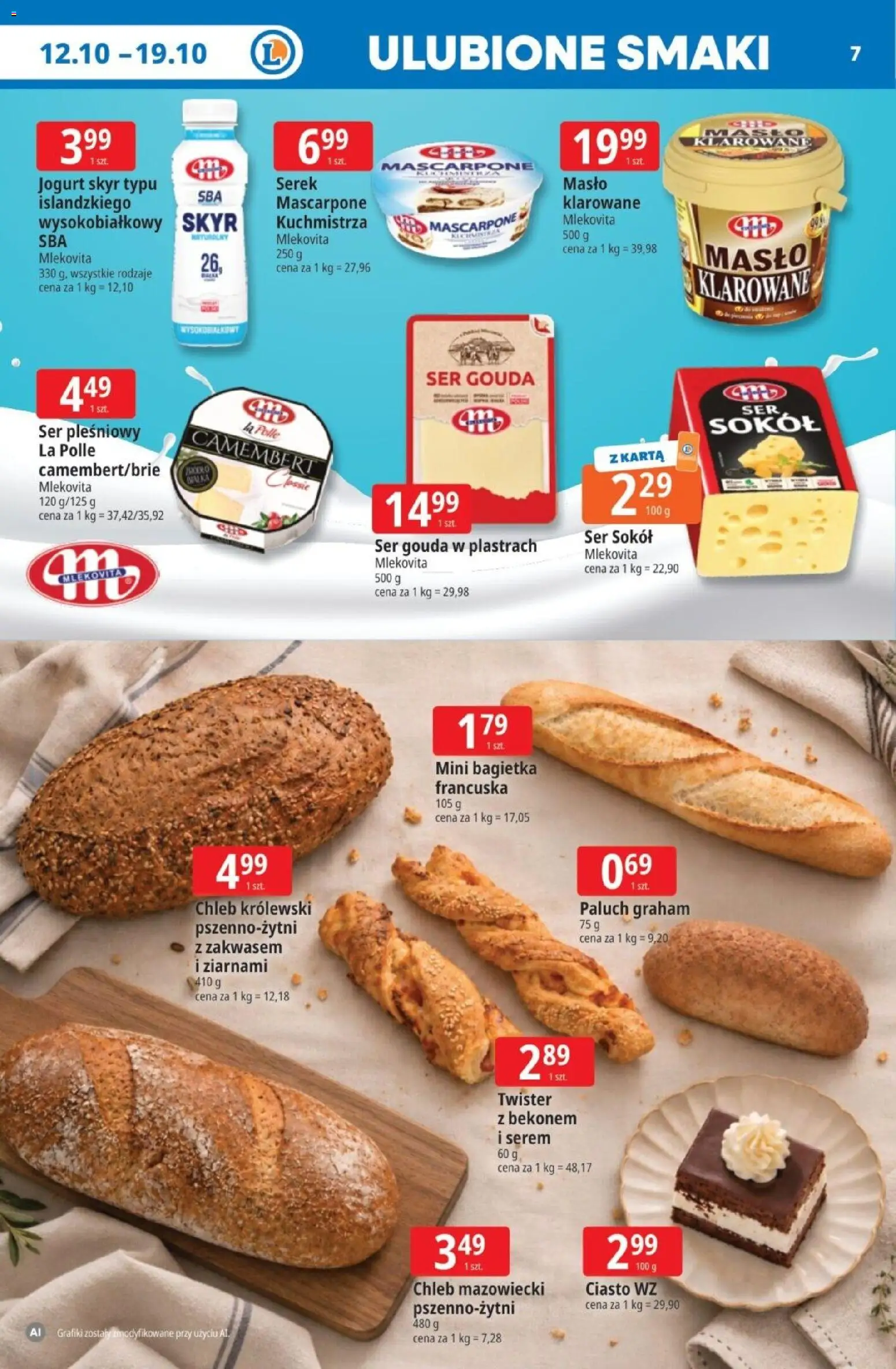 E.Leclerc gazetka - Tanio To Tu od 12.10.2026 | Strona: 7 | Produkty: Jogurt Skyr, Ser, Ser gouda, Skyr