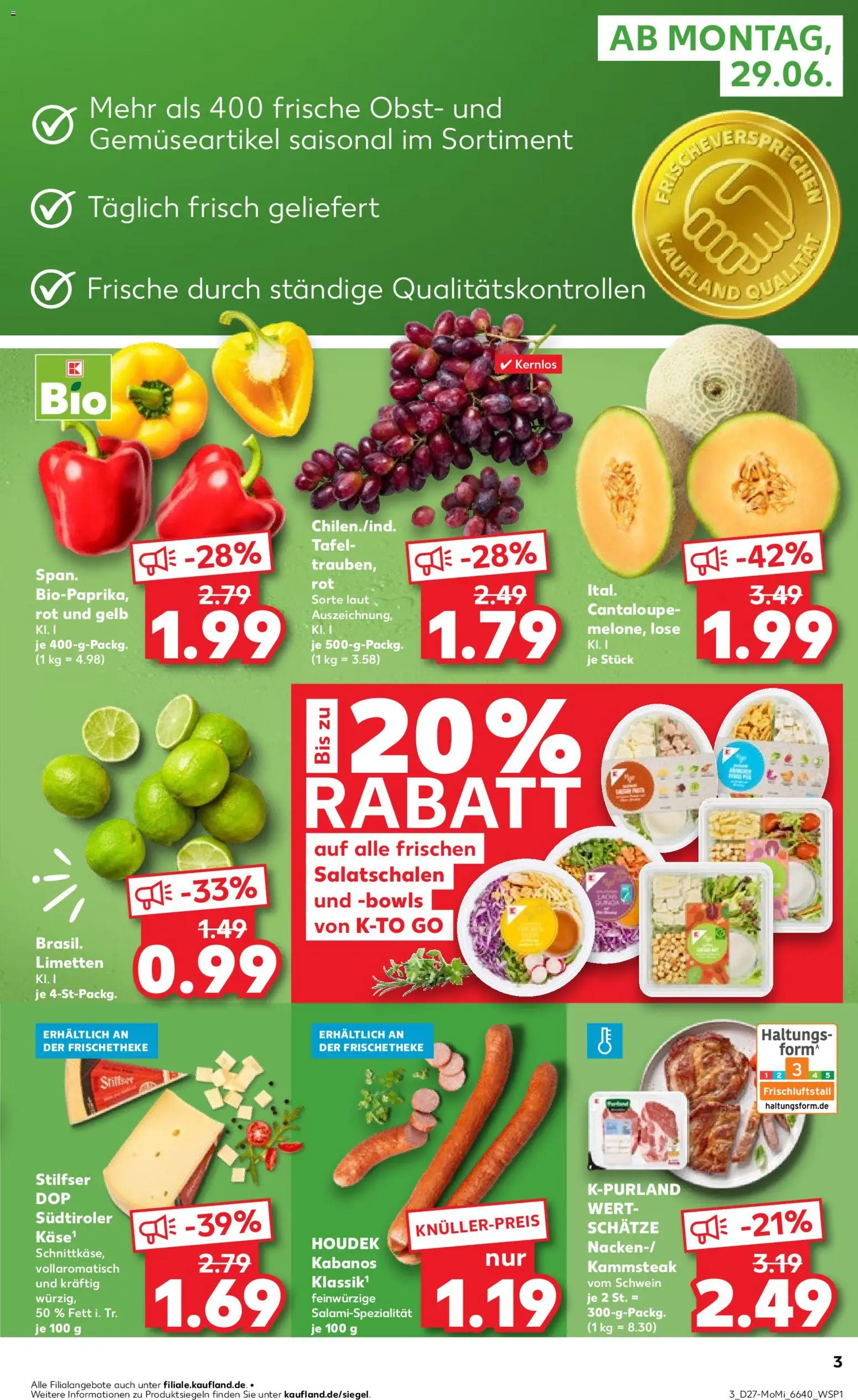 Kaufland Německo leták - Angebote ab Montag od 29.06.2026 | Strana: 3