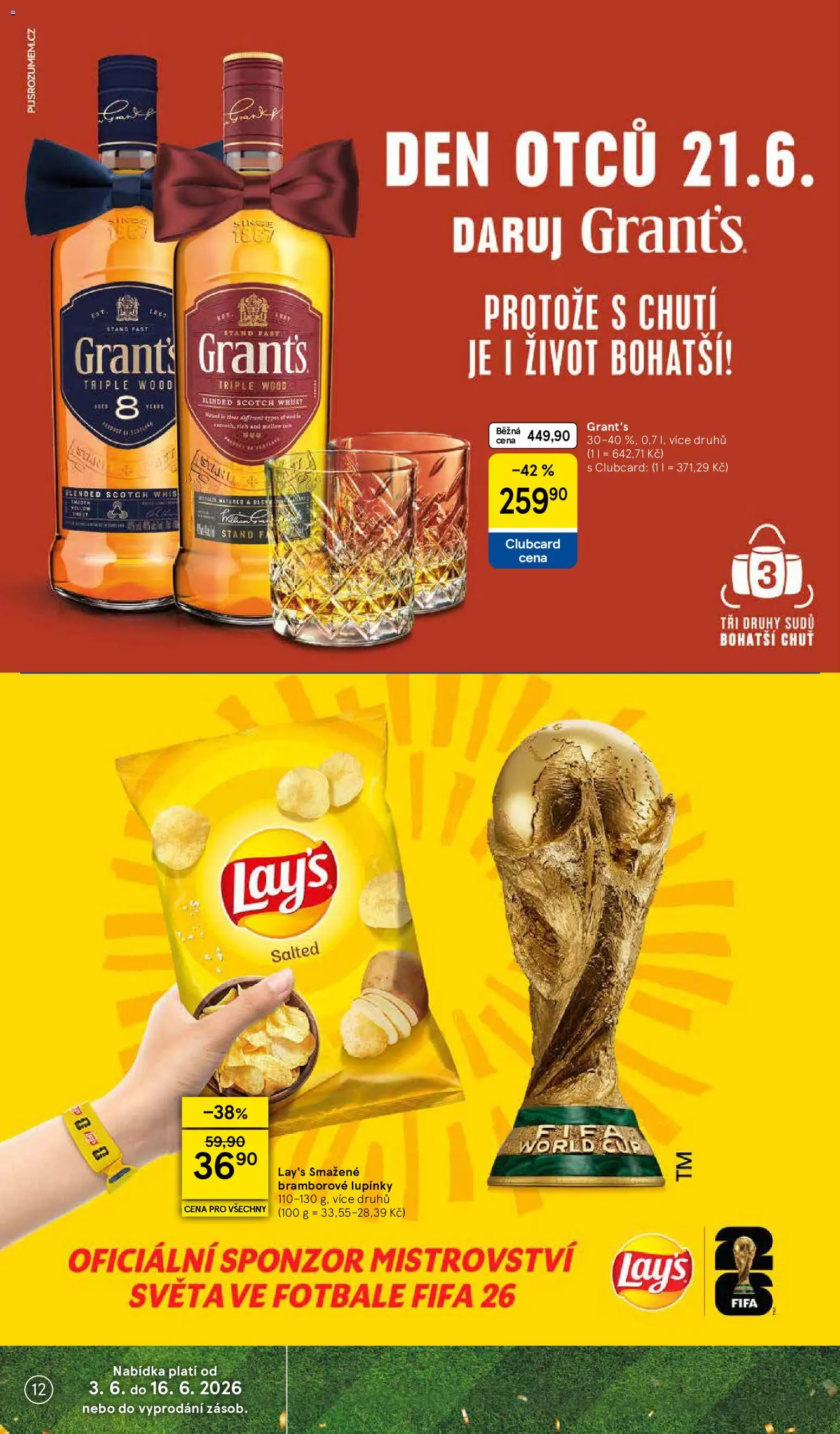 Tesco leták - Hypermarket od 10.06.2026 | Strana: 12 | Produkty: Whisky, Lay's