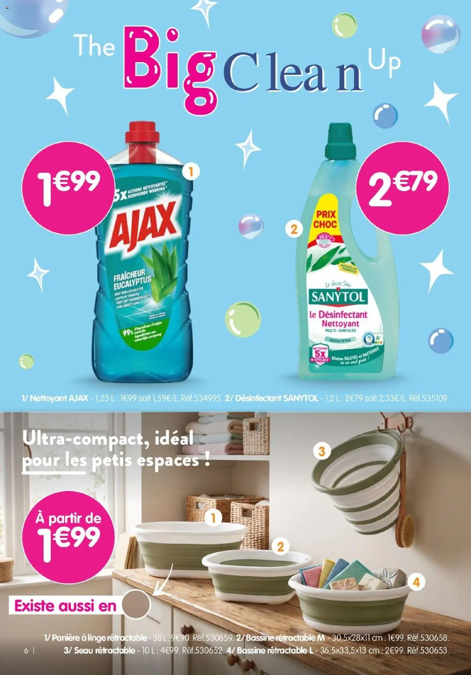 {H1} | Page: 6 | Produits: Ajax, Bassine